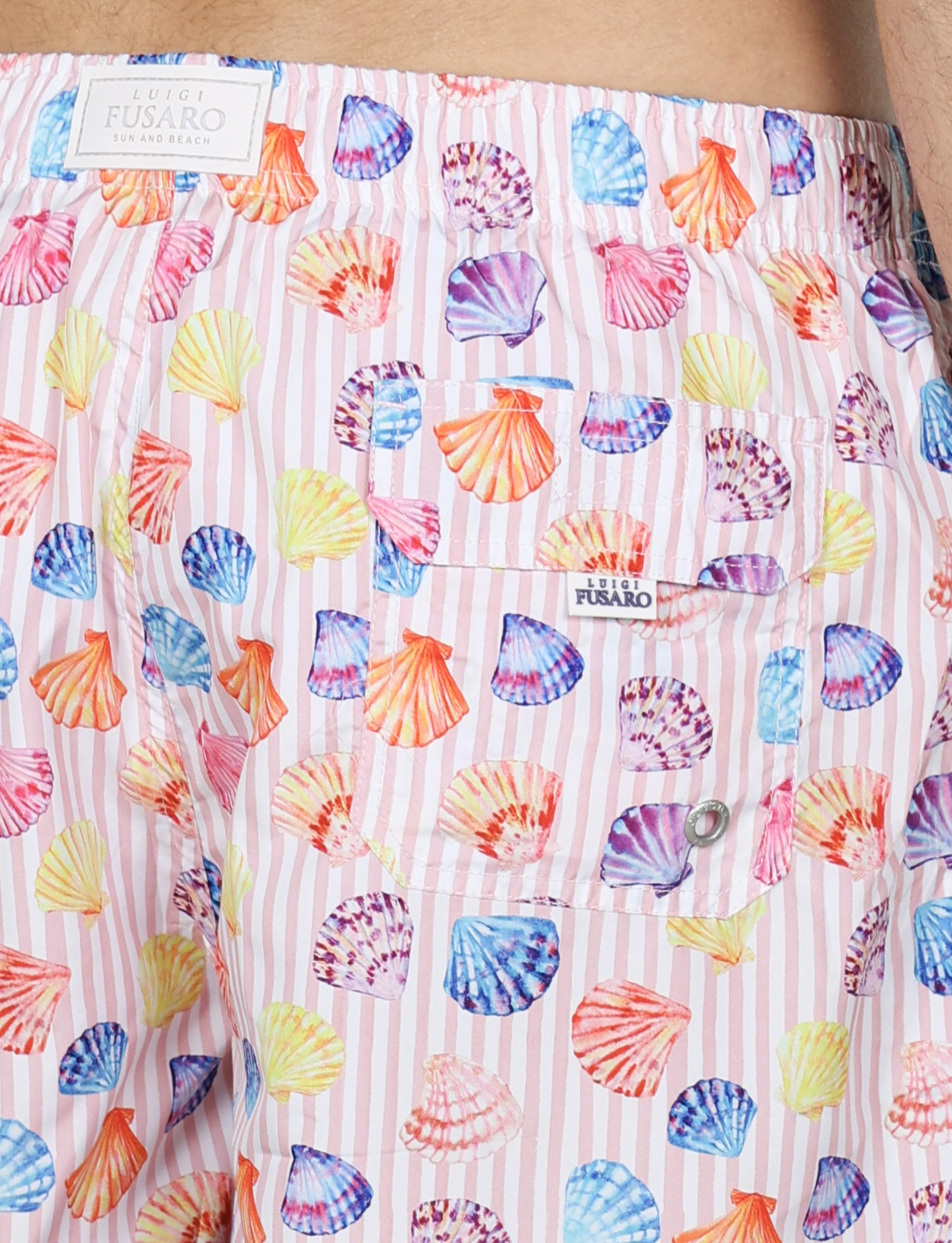 Costume da bagno conchiglie e righe rosa - Image 3