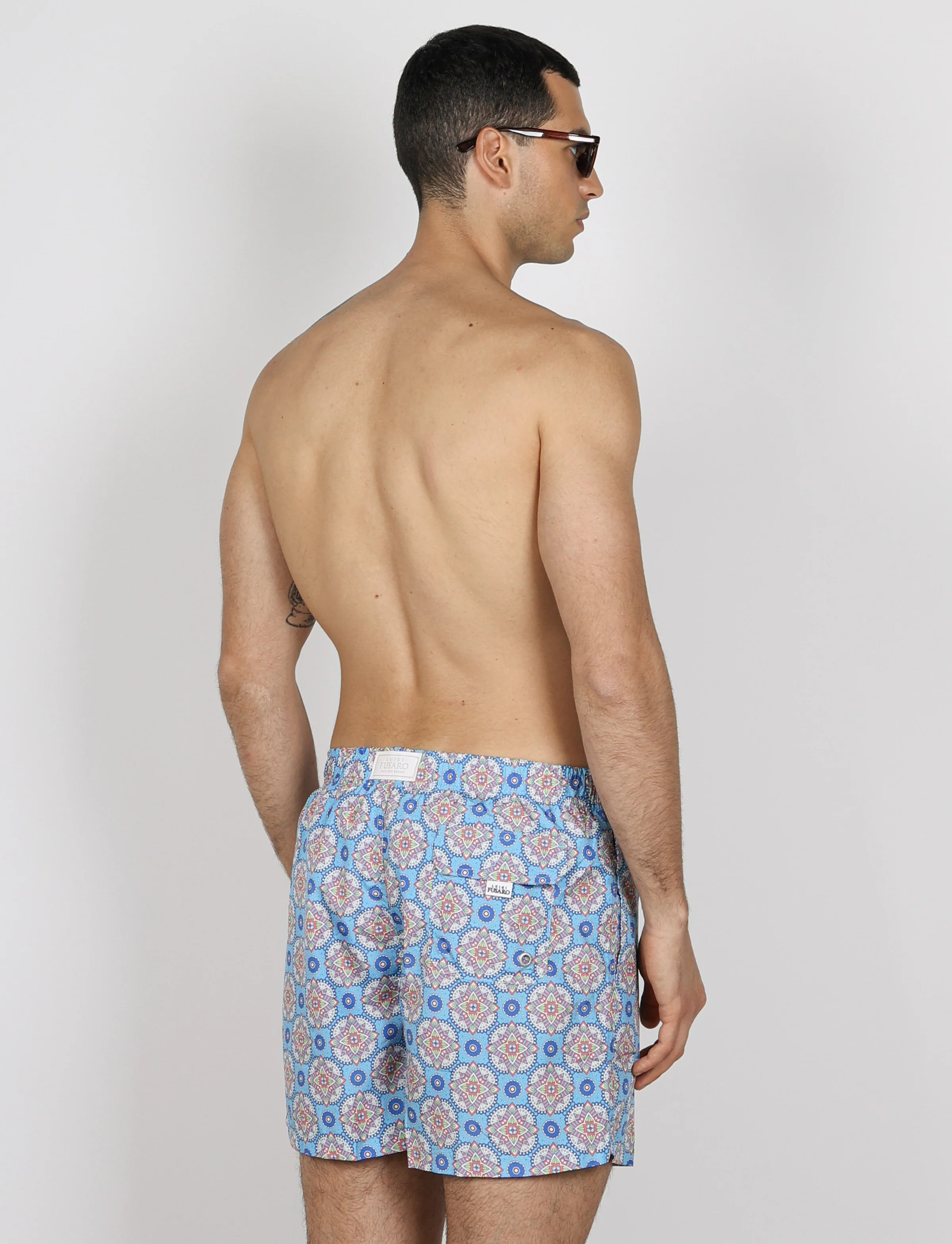 Costume da bagno fantasia geometrica celeste - Image 2