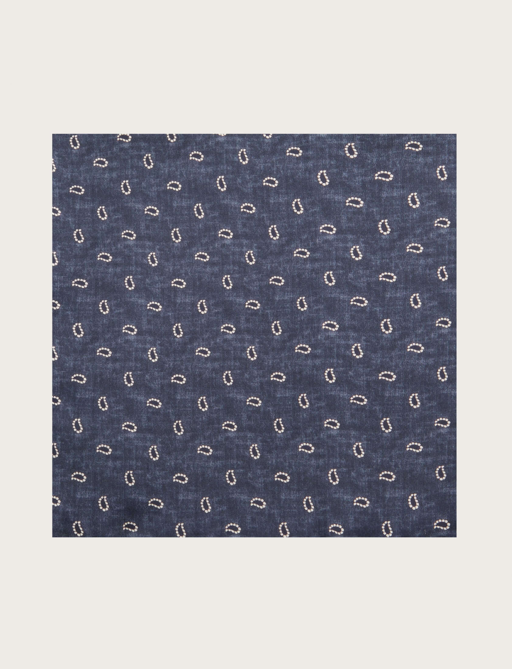 Foulard in seta blu paisley - Image 3
