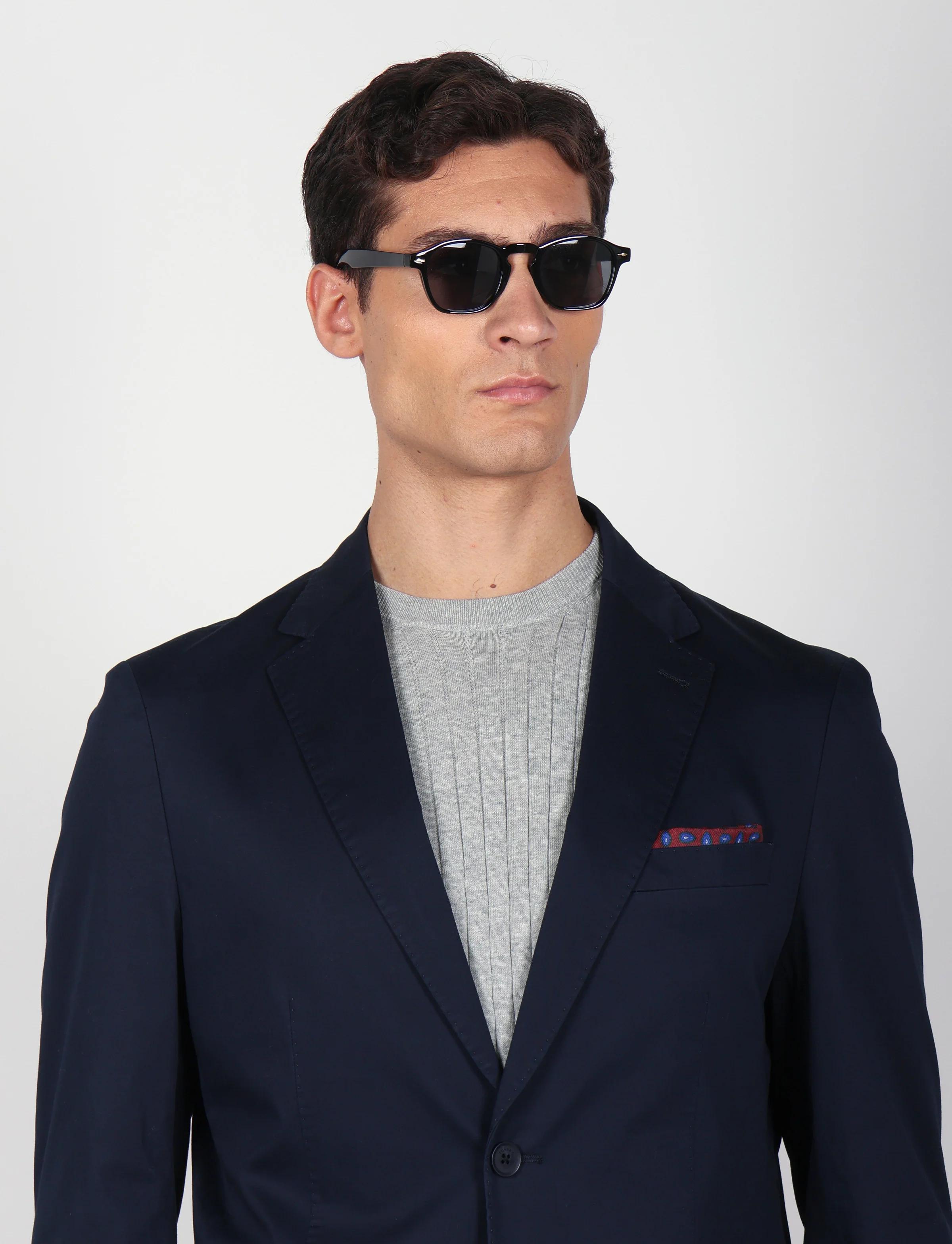 Giacca tinta unita in cotone stretch - Image 16