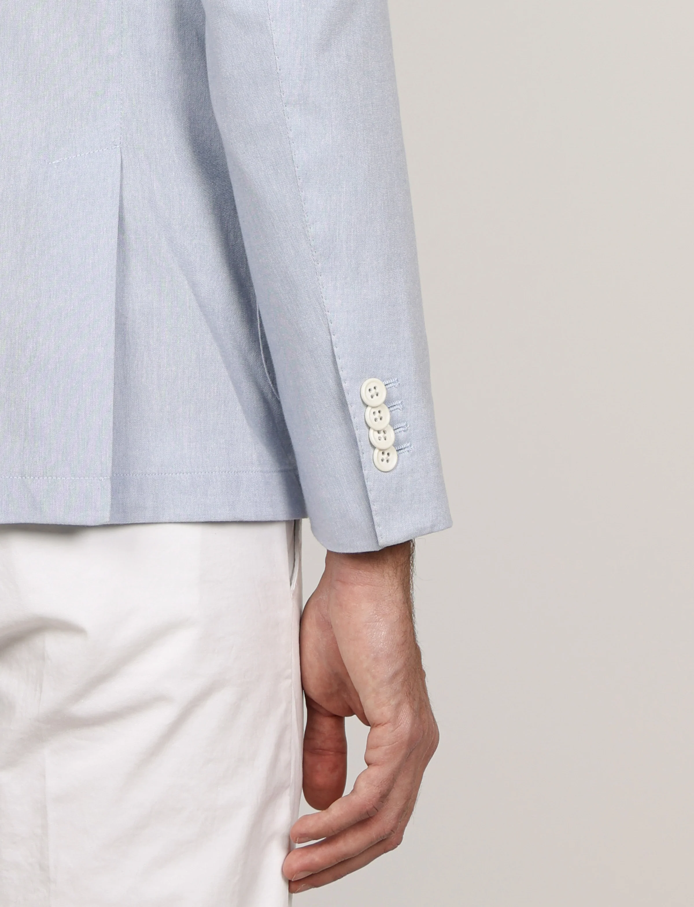 Giacca tinta unita in cotone stretch Drop 7 - Image 10