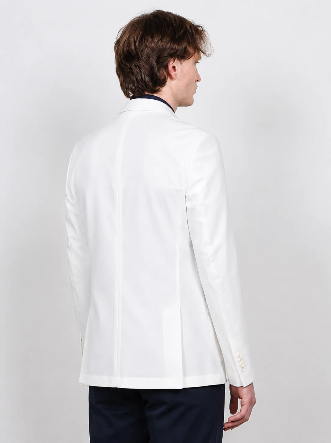 Giacca tinta unita in cotone stretch Drop 7 - Image 14
