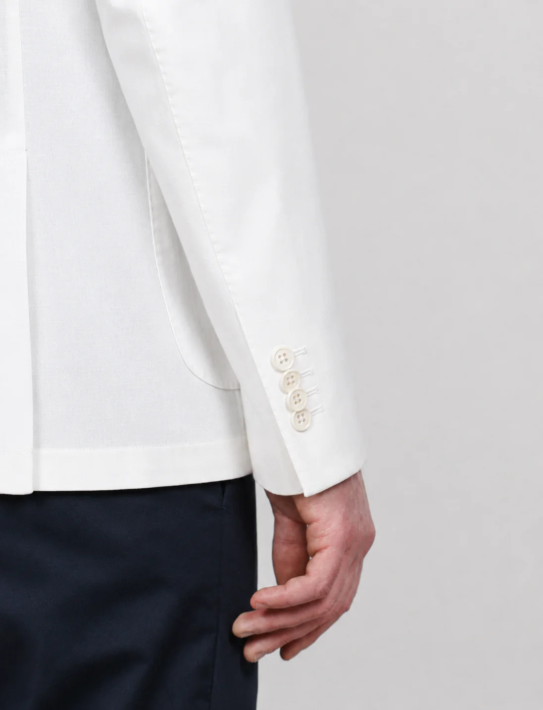 Giacca tinta unita in cotone stretch Drop 7 - Image 15