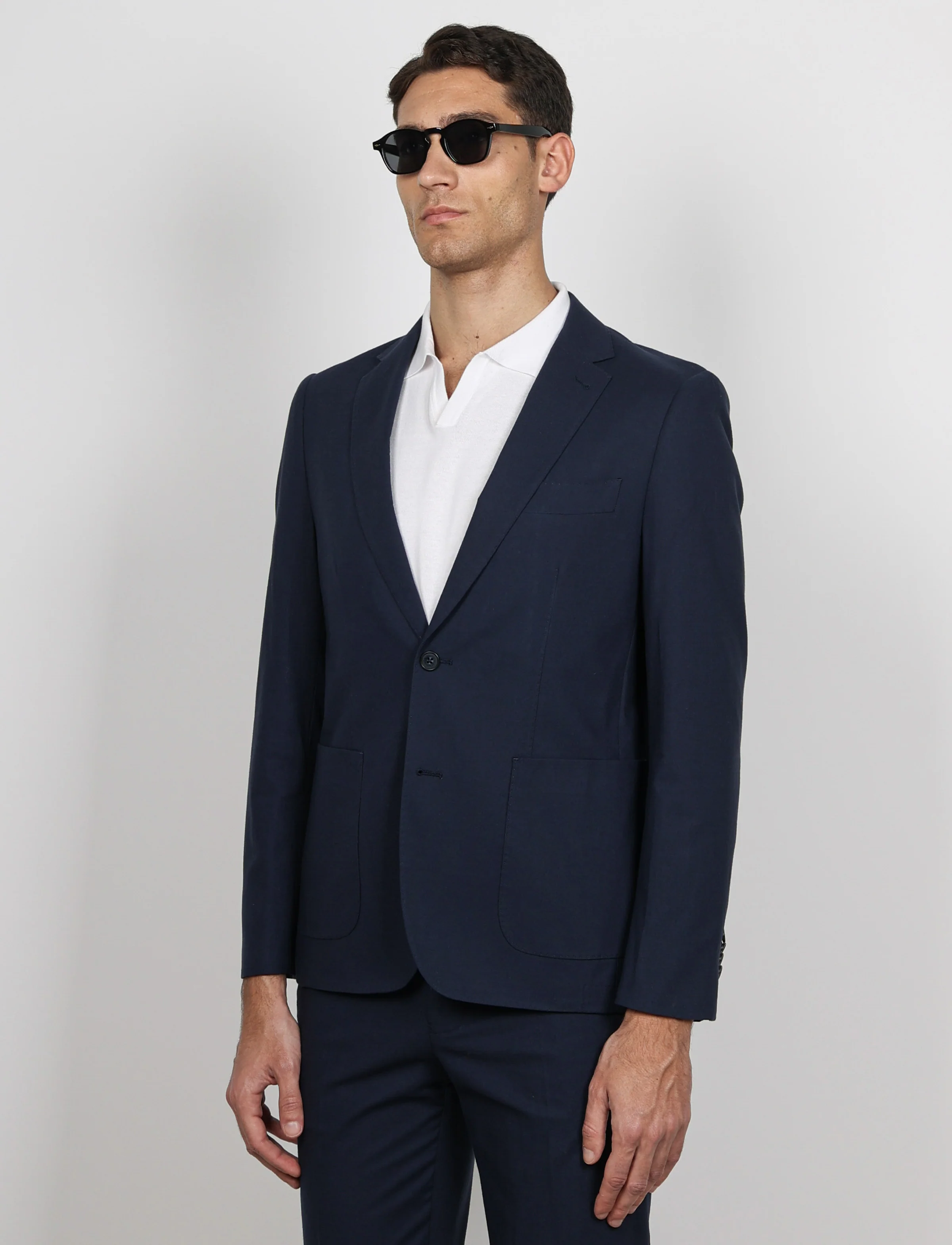 Giacca tinta unita in cotone stretch Drop 7 - Image 18
