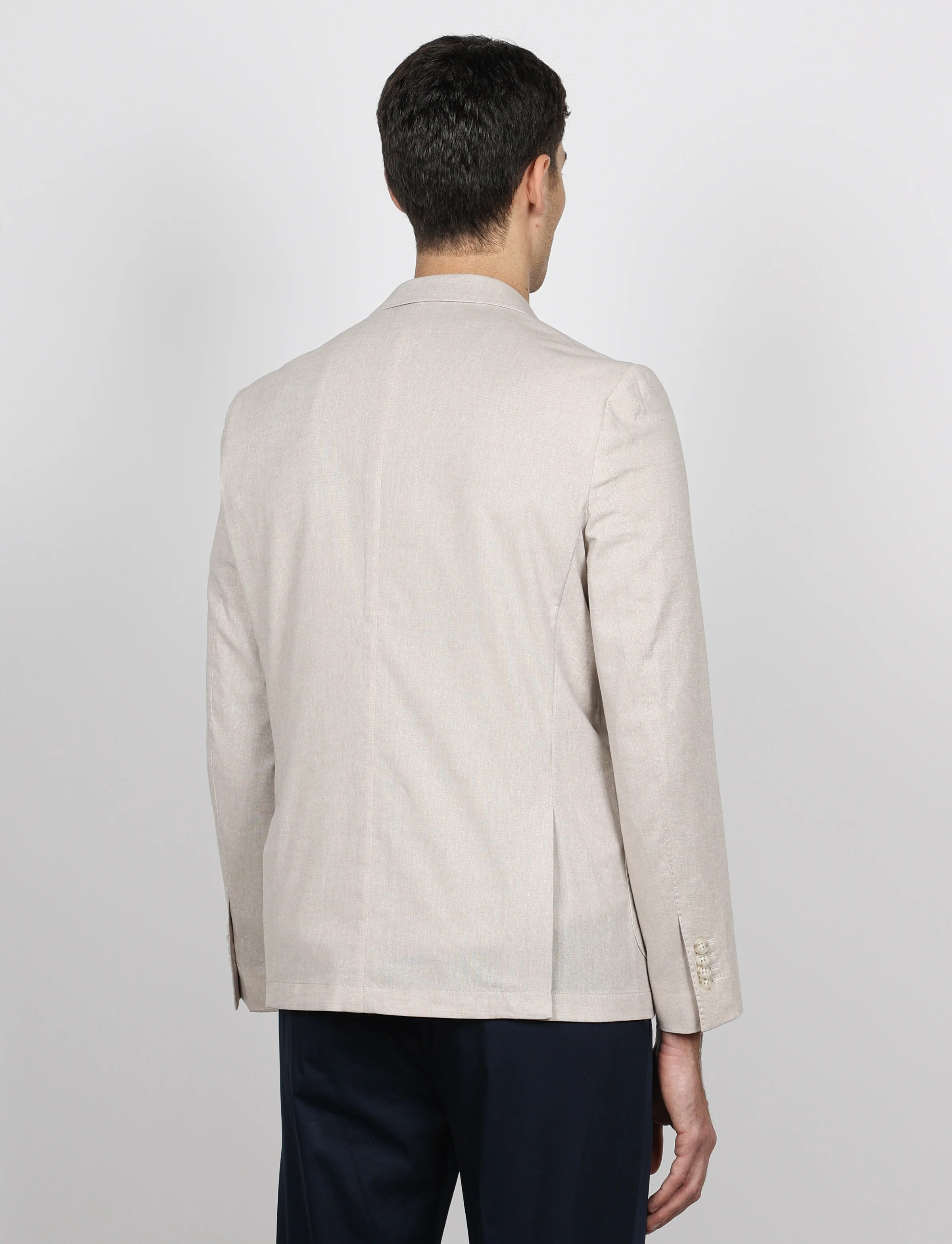 Giacca tinta unita in cotone stretch Drop 7 - Image 4