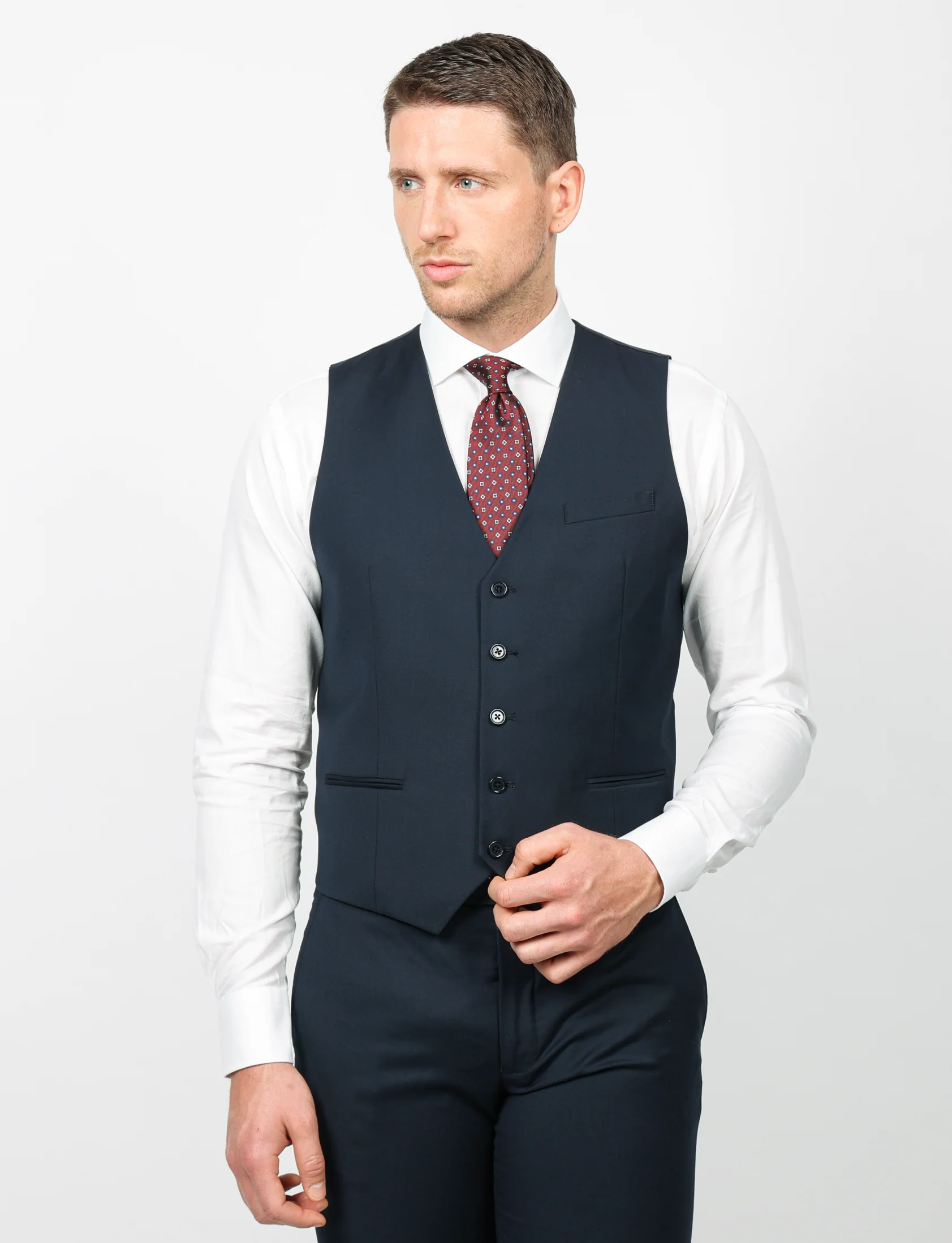 Gilet monopetto tinta unita - Image 5