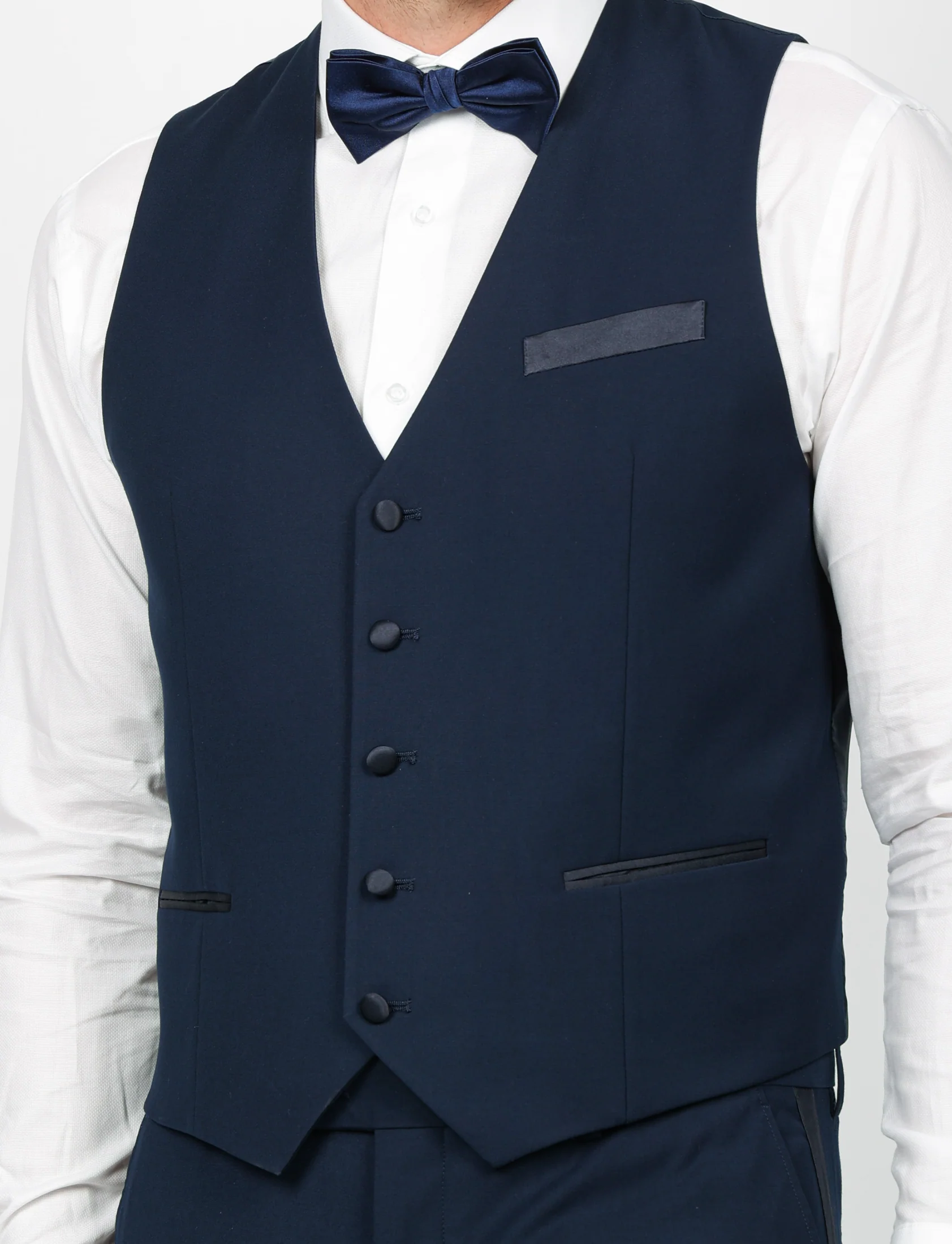 Gilet cerimonia con dettagli in raso - Image 3
