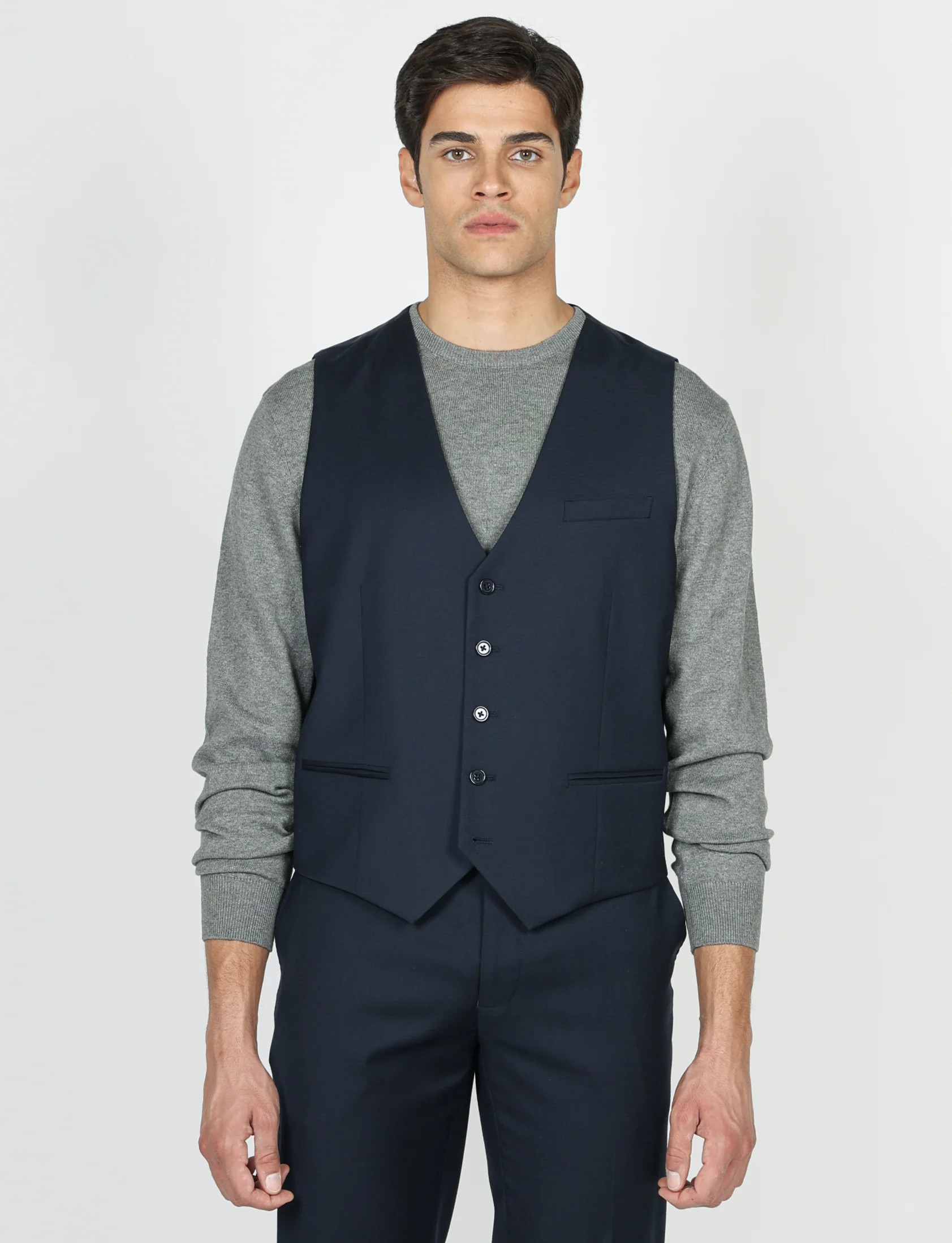 Gilet classico tinta unita - Image 12