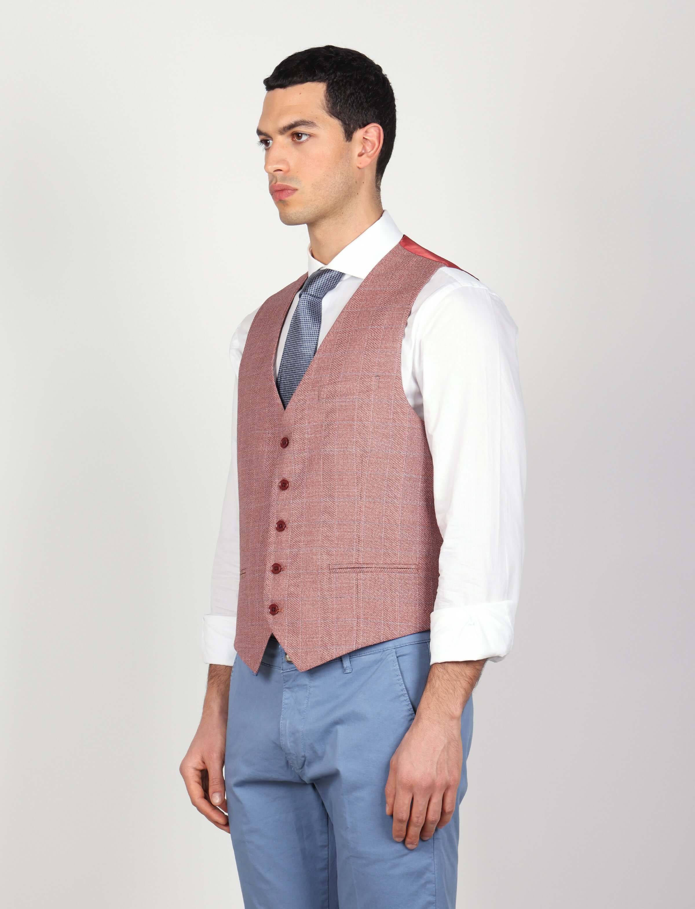 Gilet principe di galles corallo - Image 2