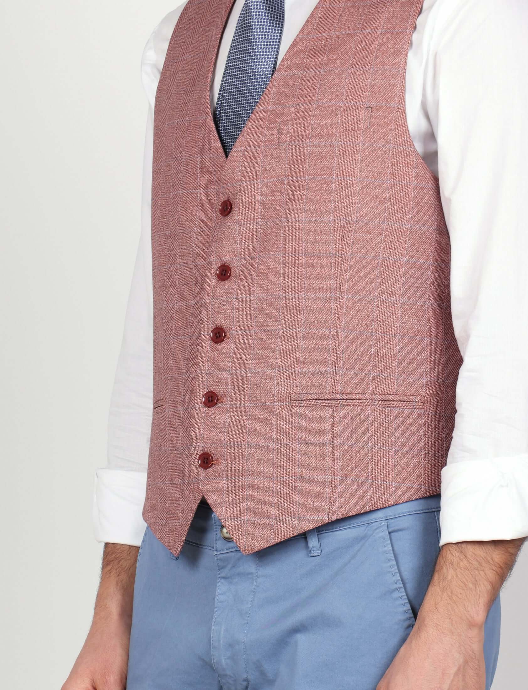 Gilet principe di galles corallo - Image 3