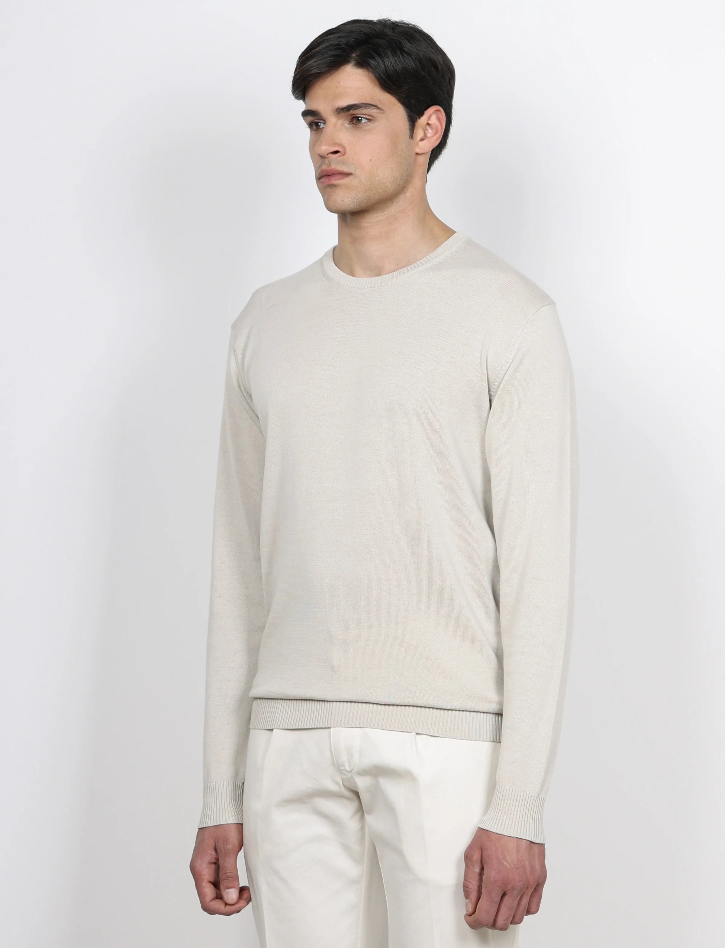 Maglia girocollo in cotone a maniche lunghe - Image 11