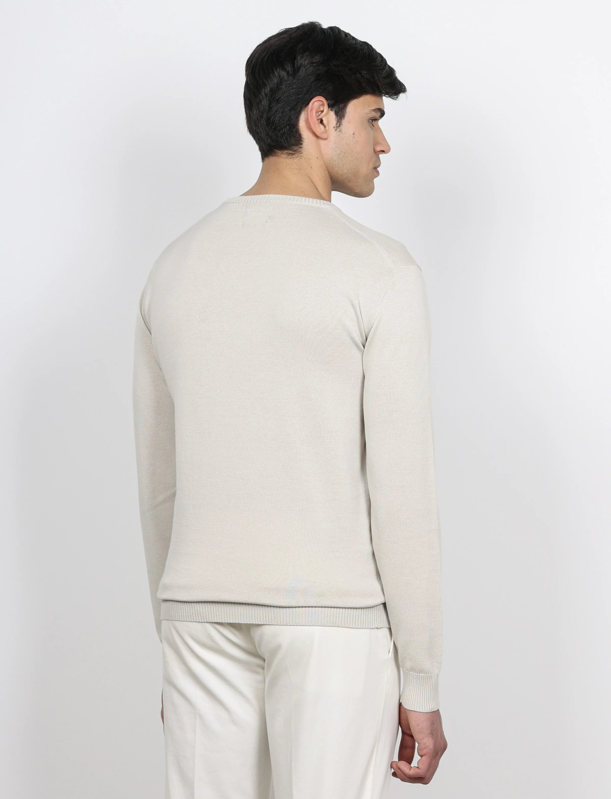 Maglia girocollo in cotone a maniche lunghe - Image 12