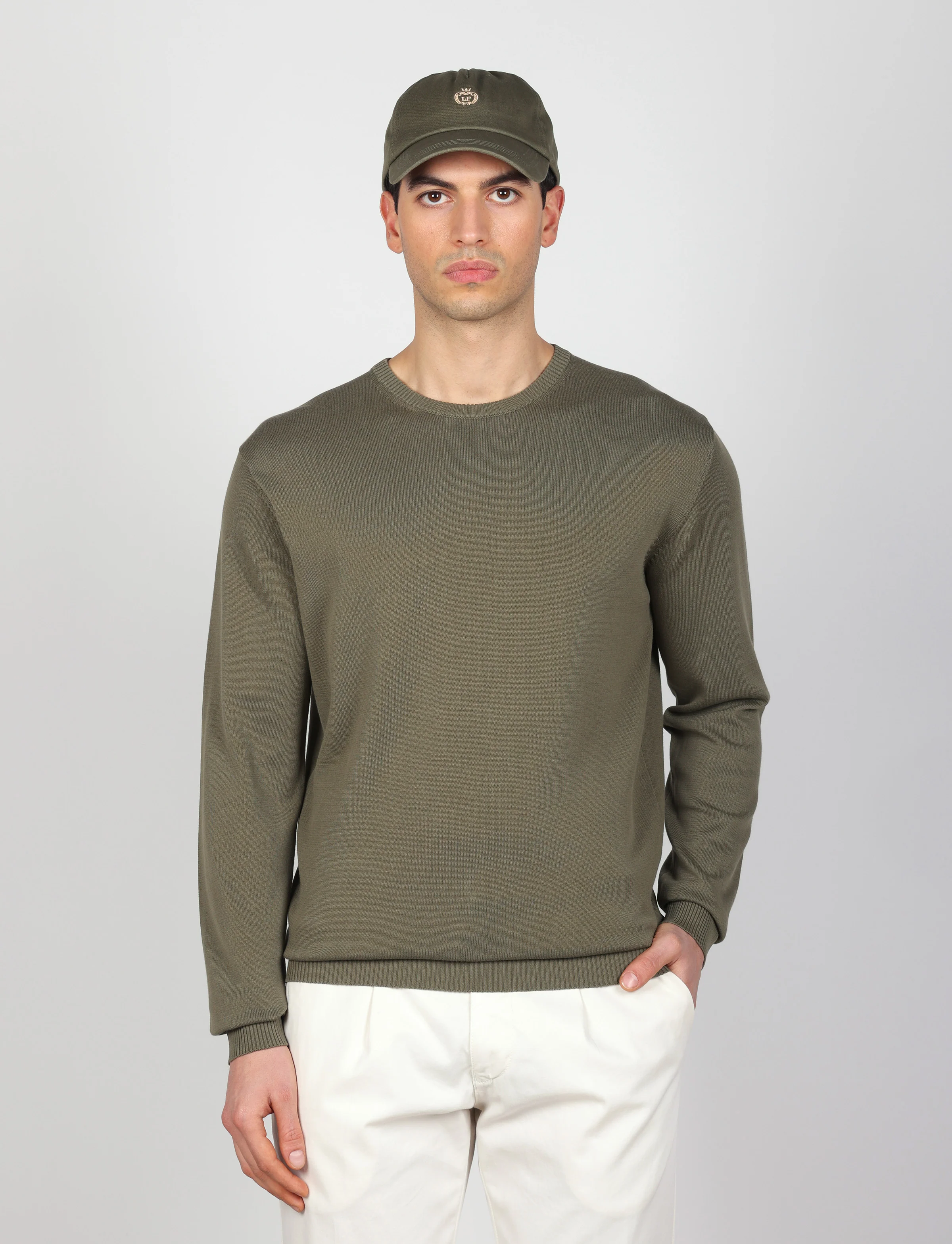 Maglia girocollo in cotone a maniche lunghe - Image 13
