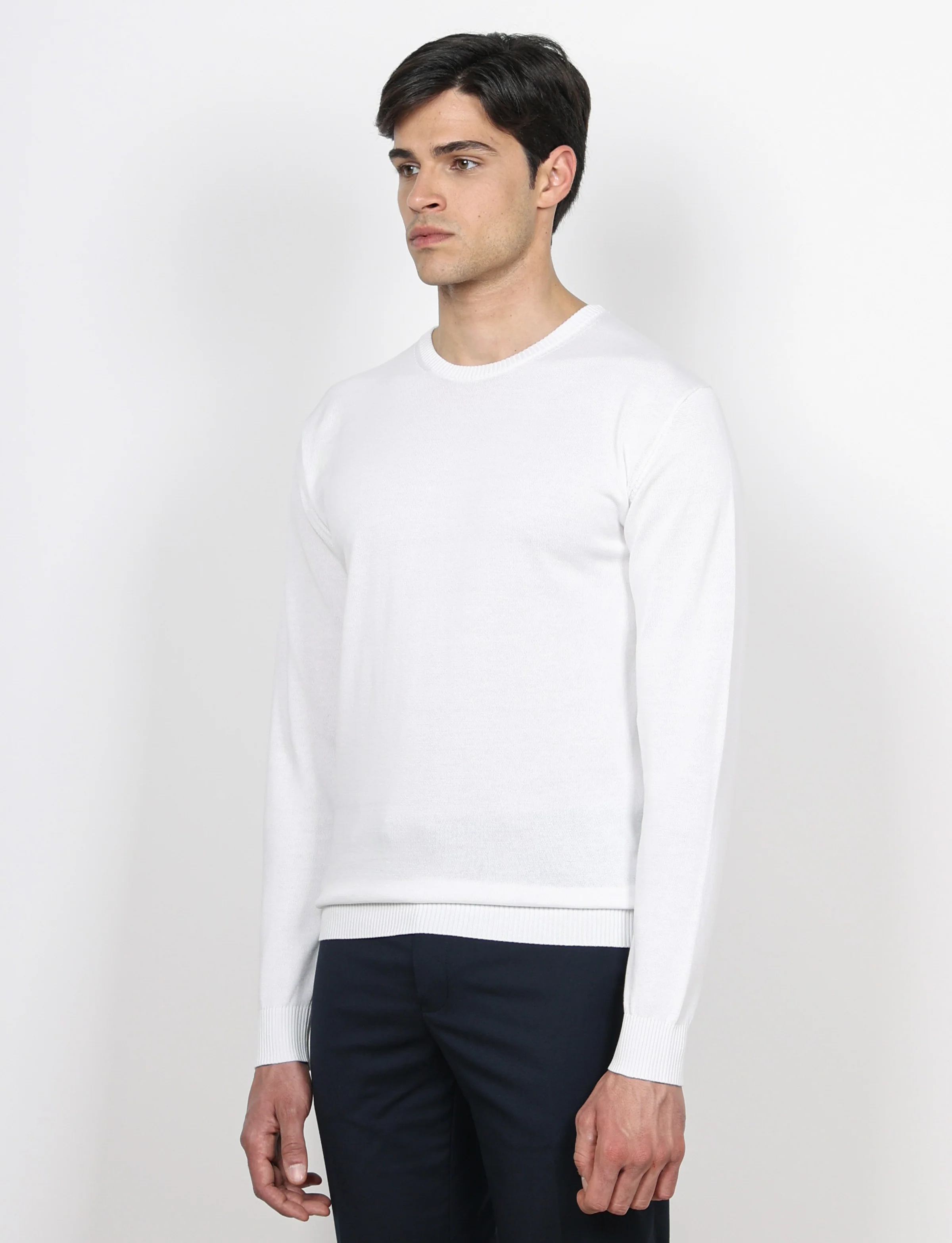 Maglia girocollo in cotone a maniche lunghe - Image 19