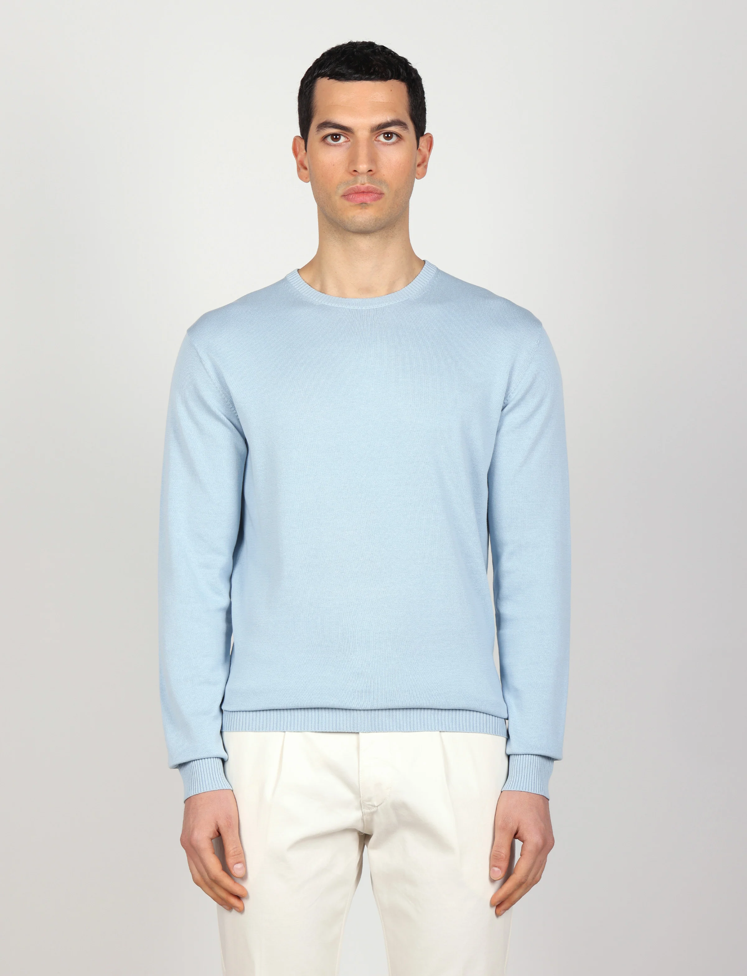 Maglia girocollo in cotone a maniche lunghe - Image 21