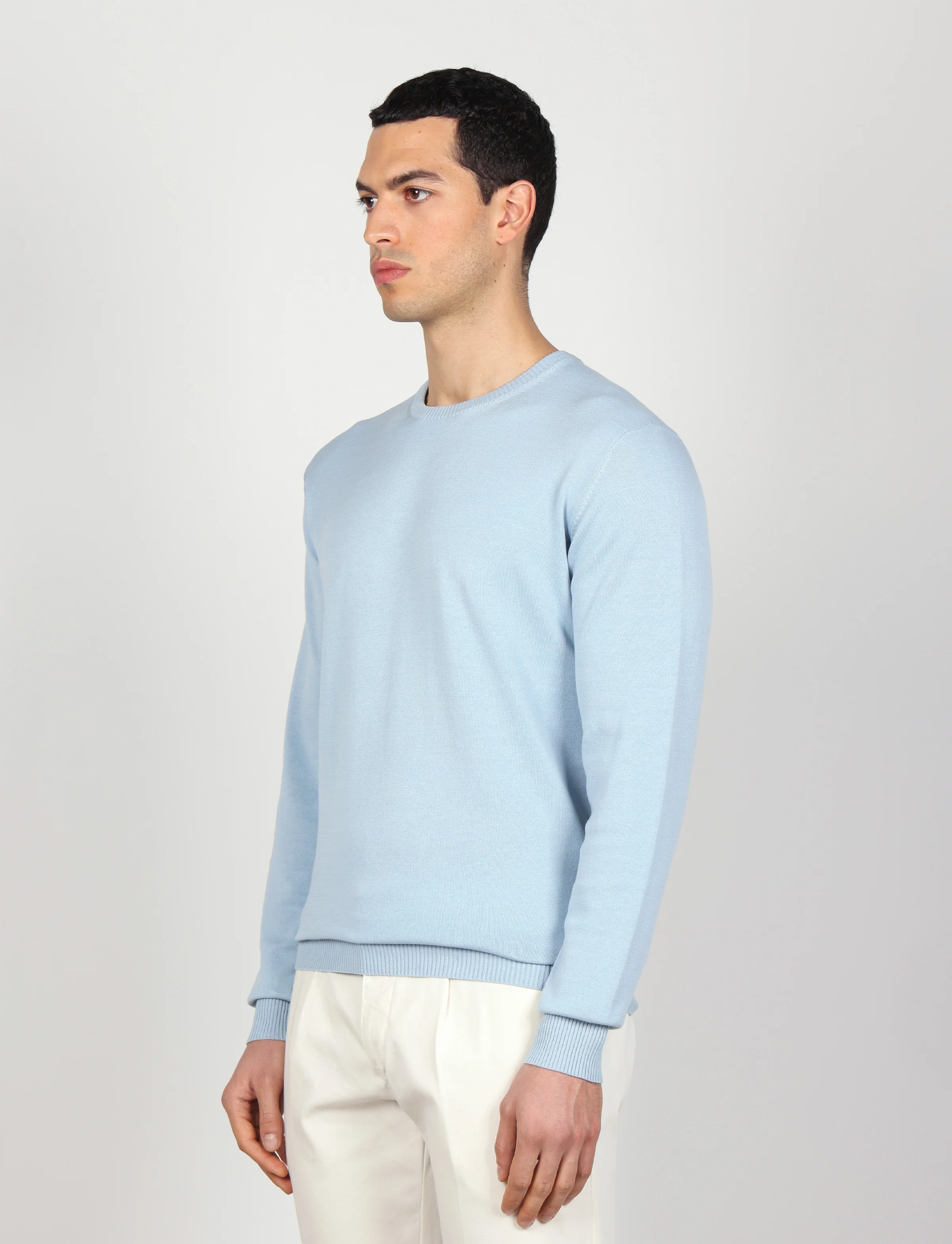Maglia girocollo in cotone a maniche lunghe - Image 23