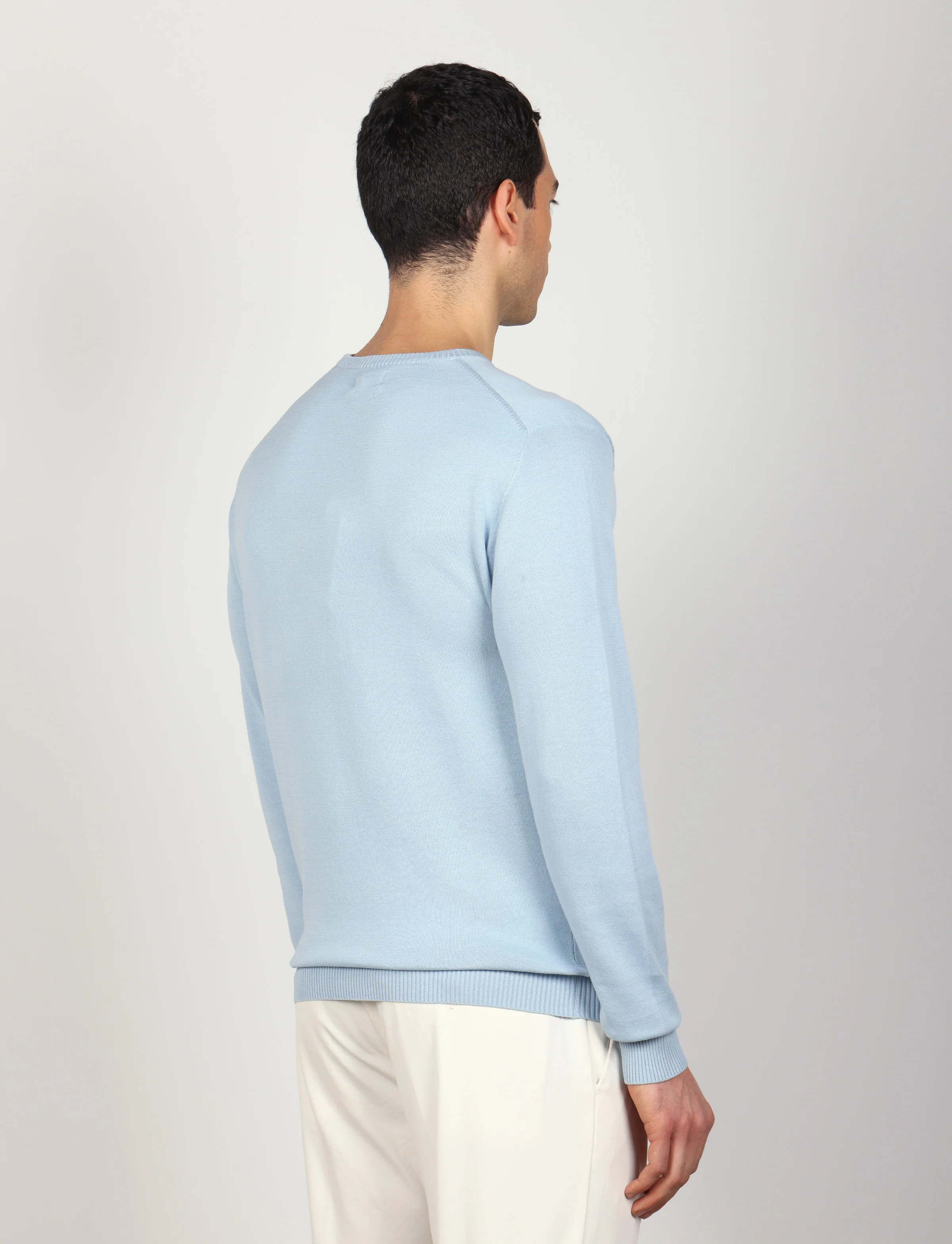 Maglia girocollo in cotone a maniche lunghe - Image 24