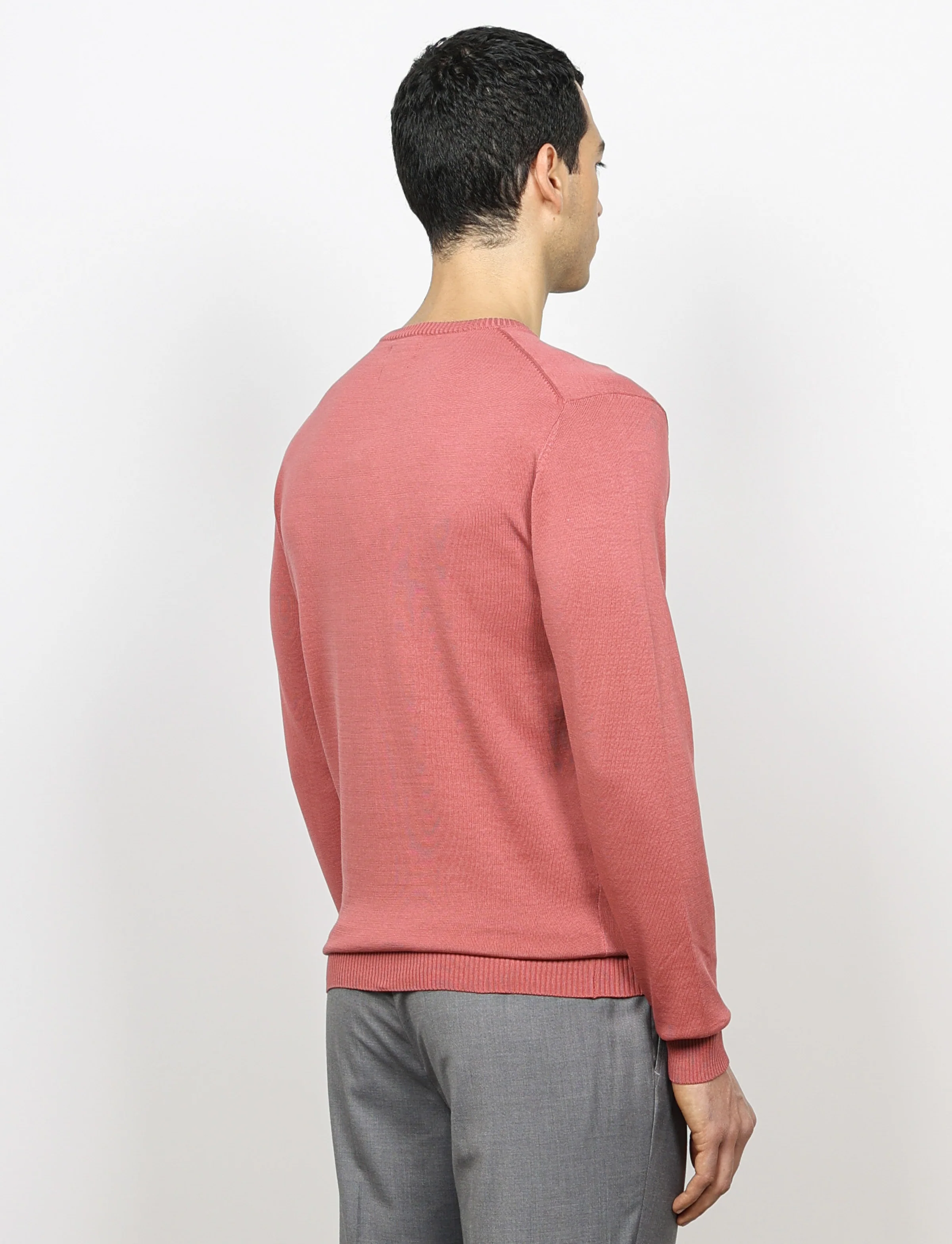 Maglia girocollo in cotone a maniche lunghe - Image 28