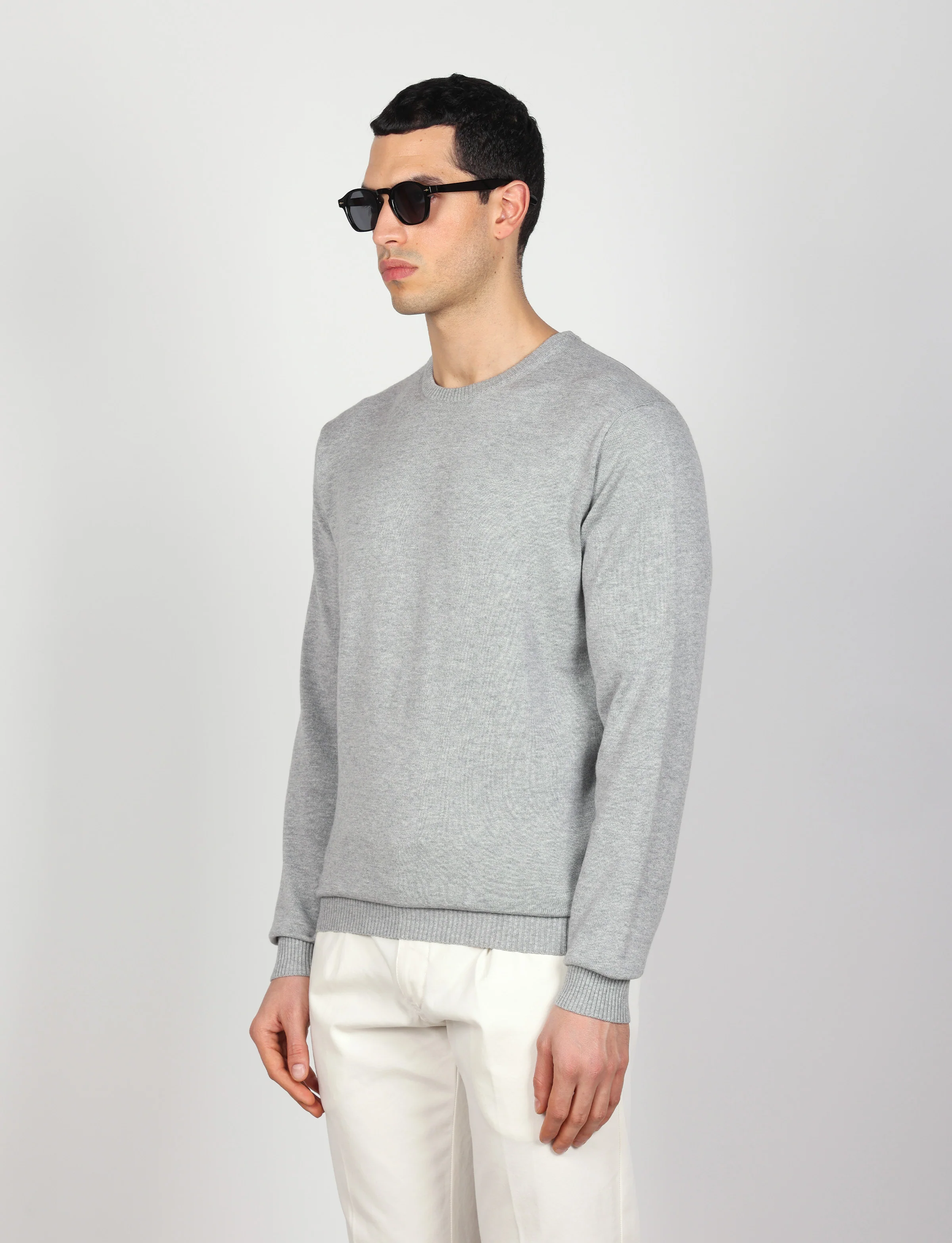 Maglia girocollo in cotone a maniche lunghe - Image 3