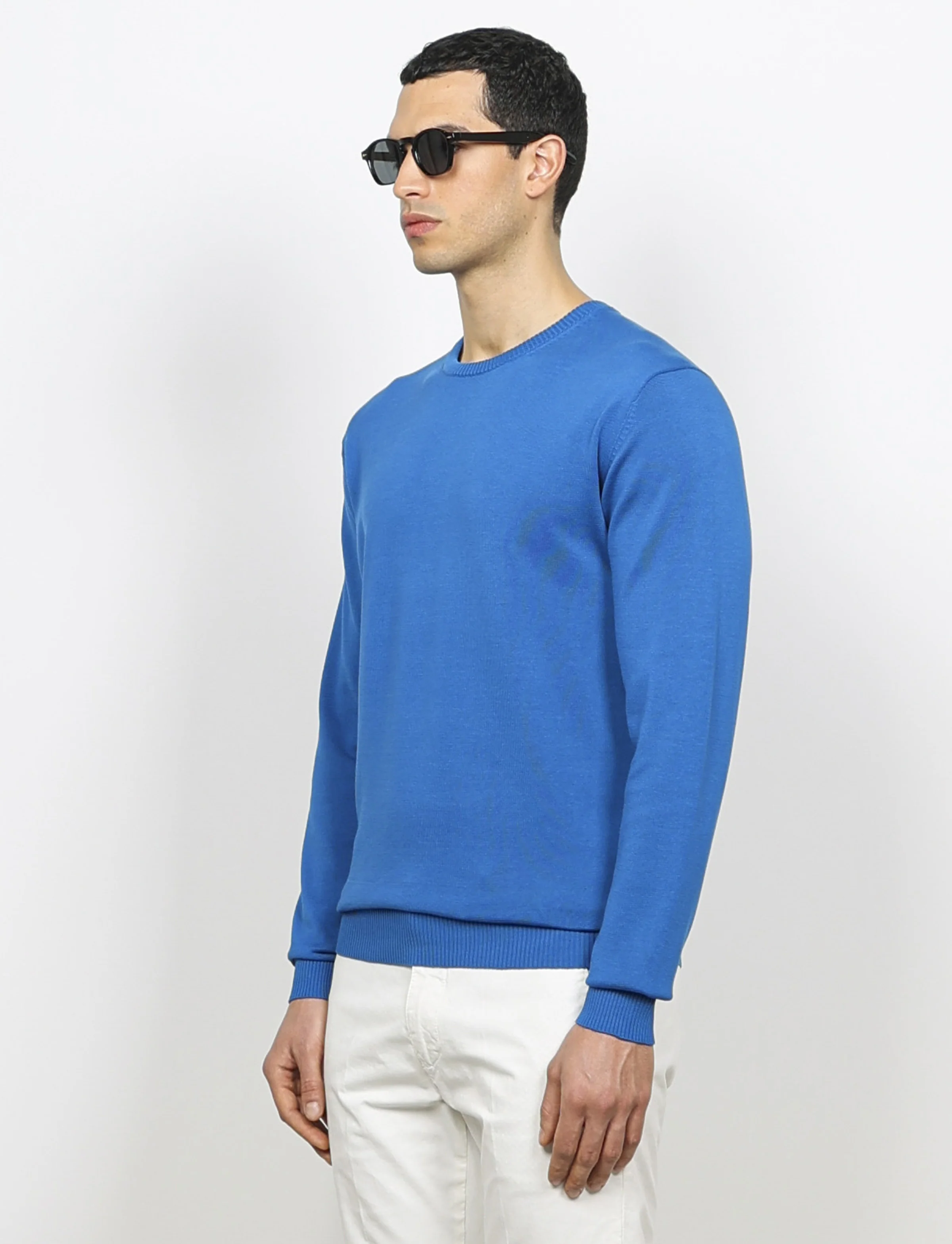 Maglia girocollo in cotone a maniche lunghe - Image 31