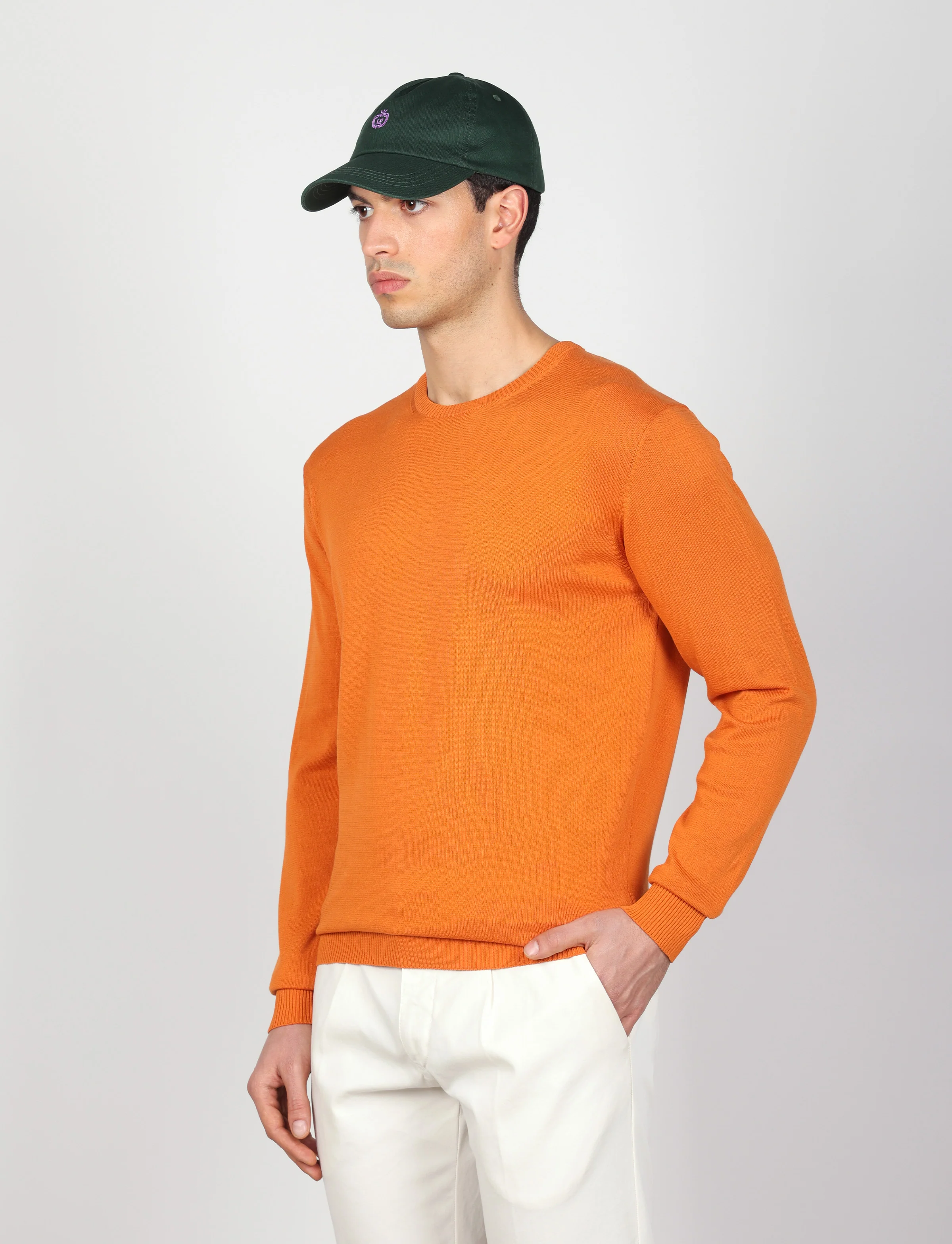 Maglia girocollo in cotone a maniche lunghe - Image 35