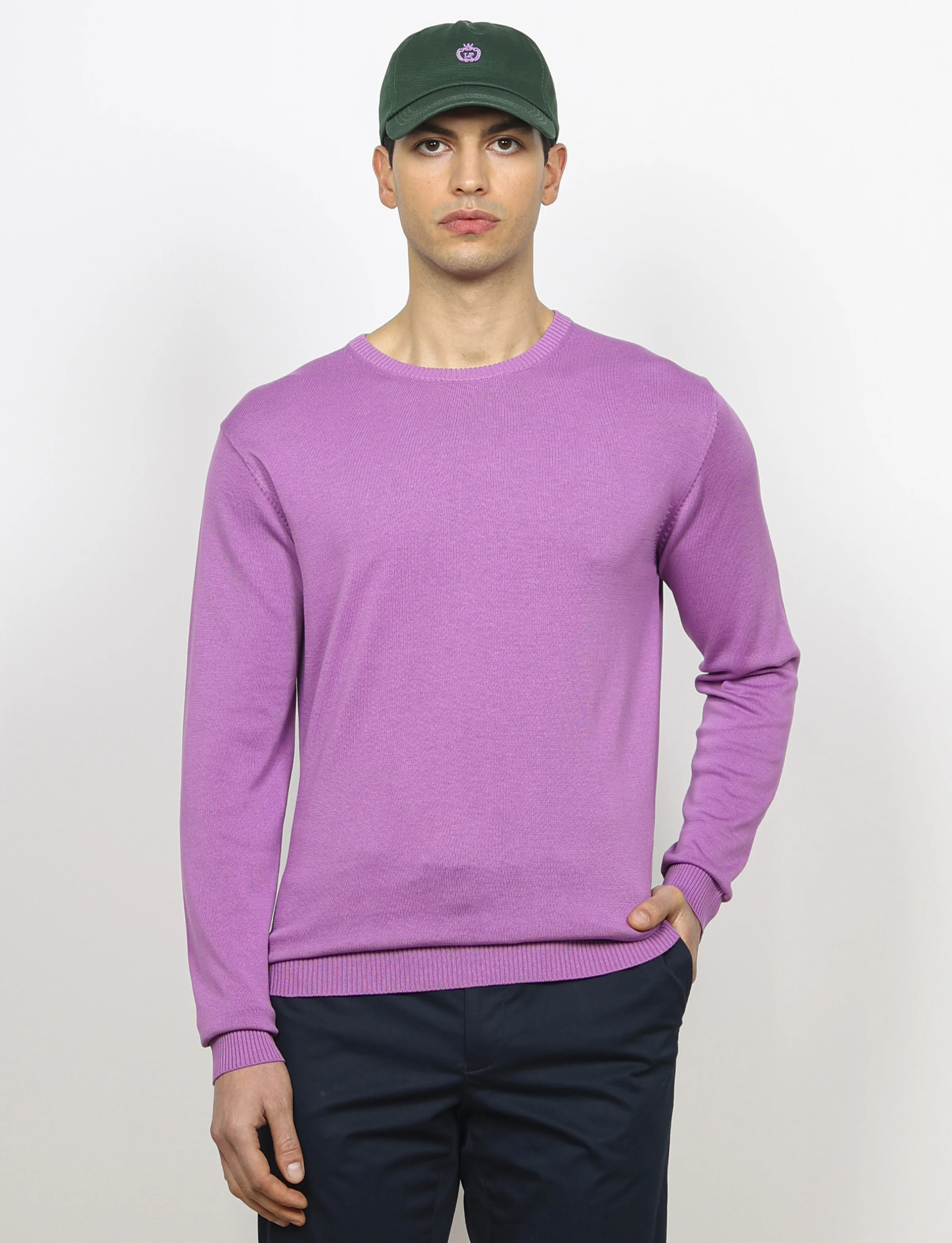 Maglia girocollo in cotone a maniche lunghe - Image 37