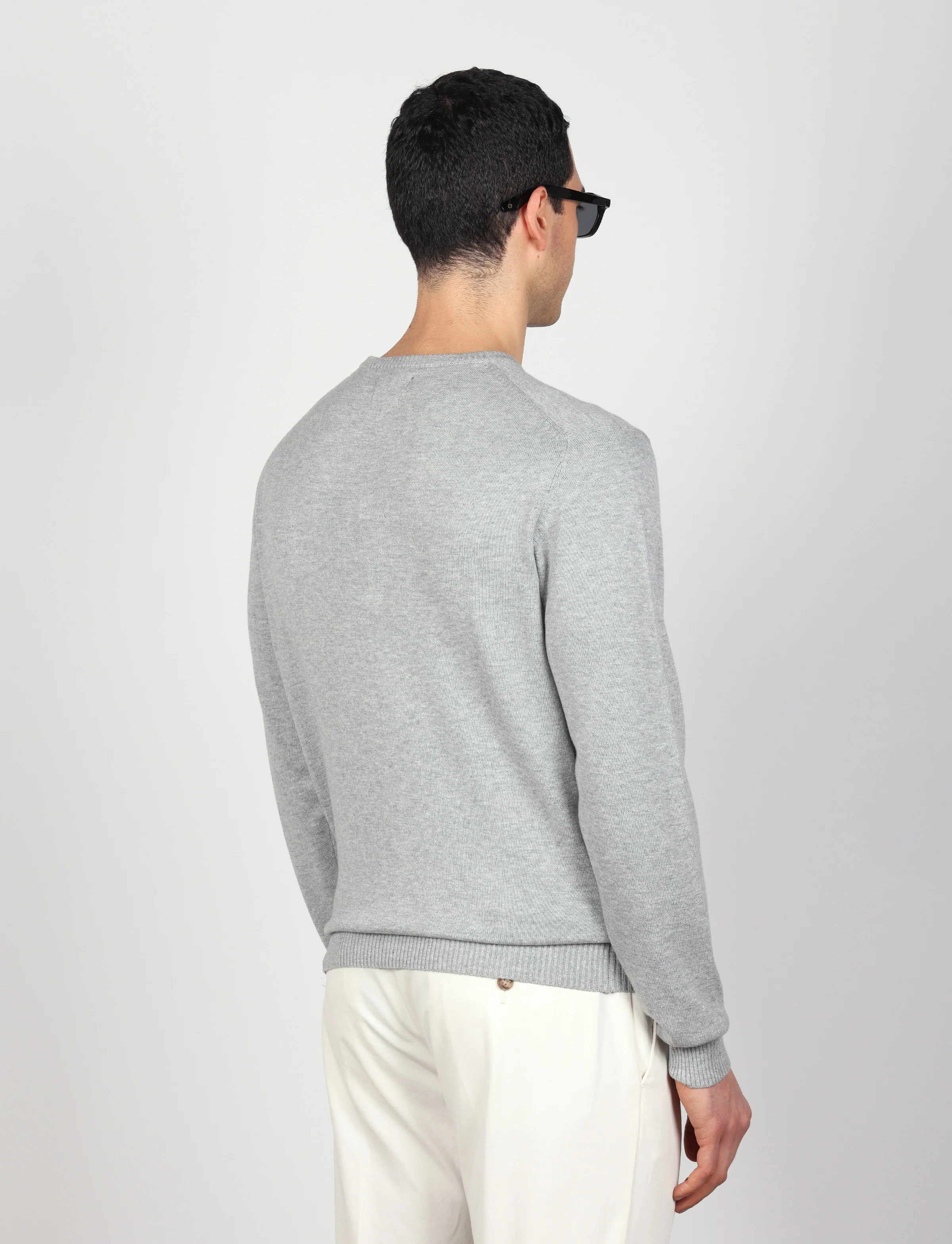 Maglia girocollo in cotone a maniche lunghe - Image 4