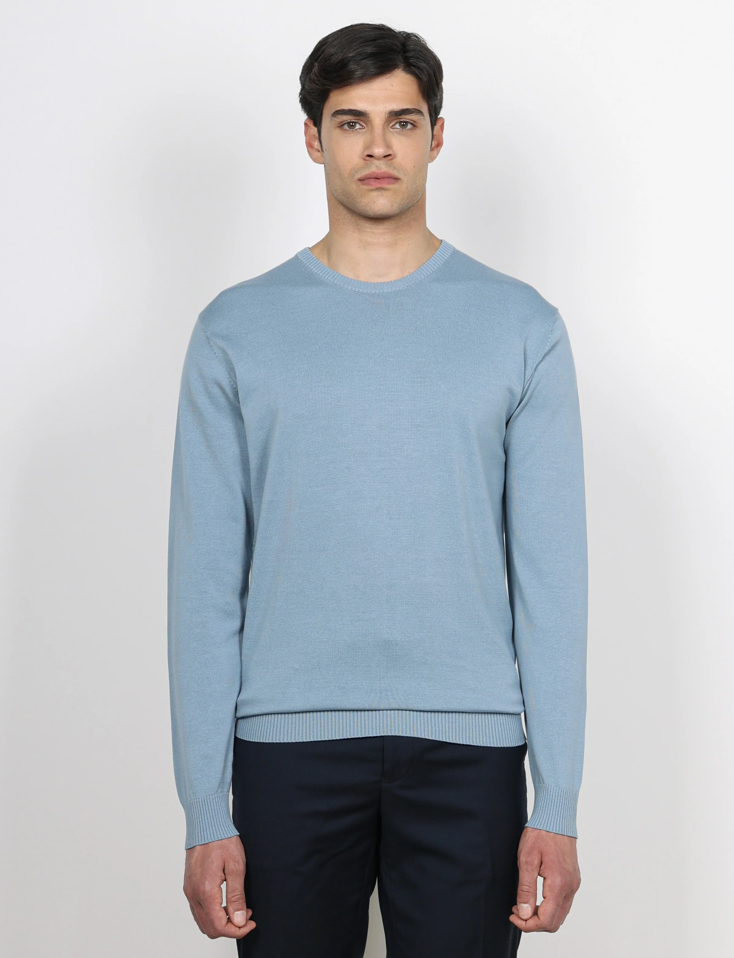 Maglia girocollo in cotone a maniche lunghe - Image 41