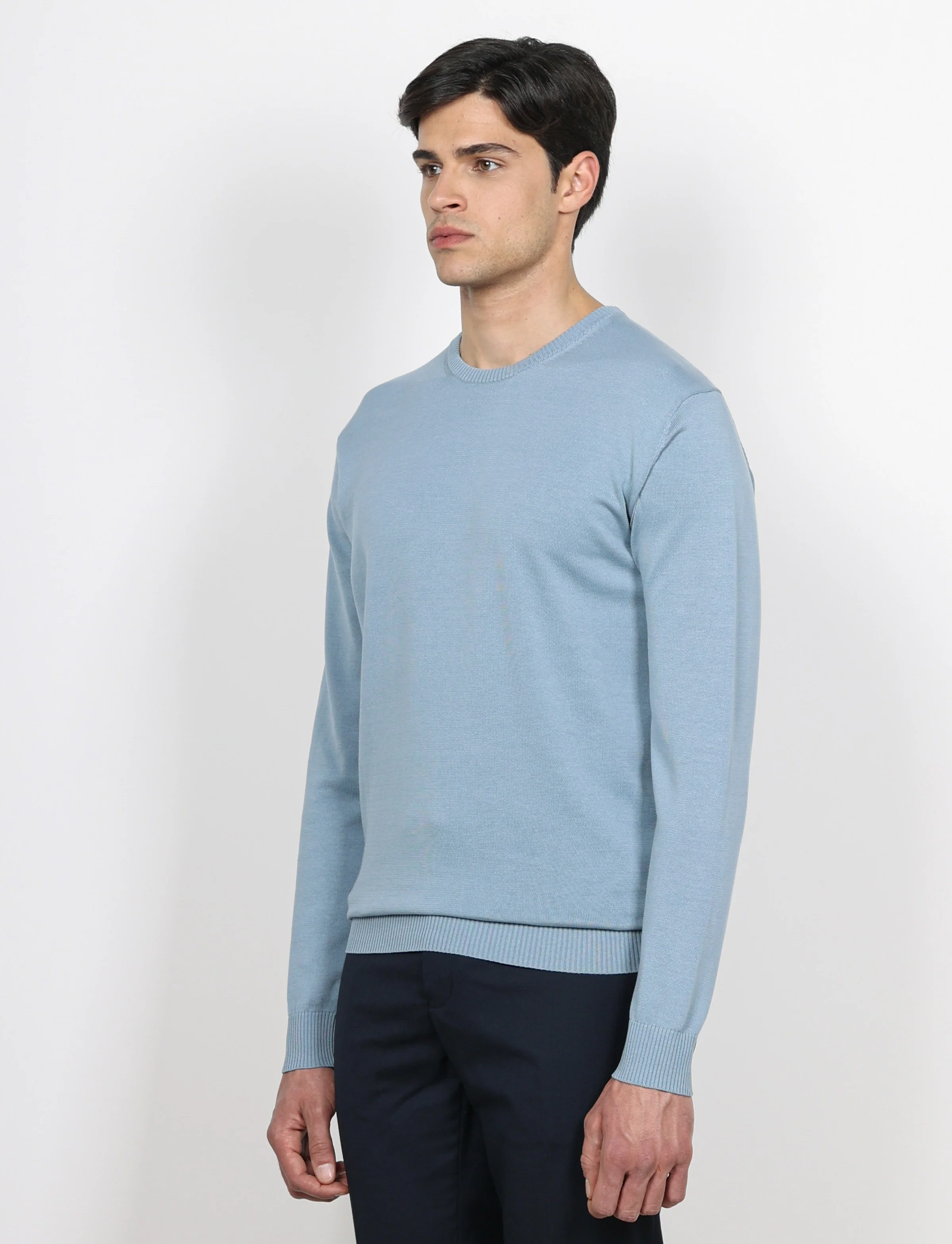 Maglia girocollo in cotone a maniche lunghe - Image 43