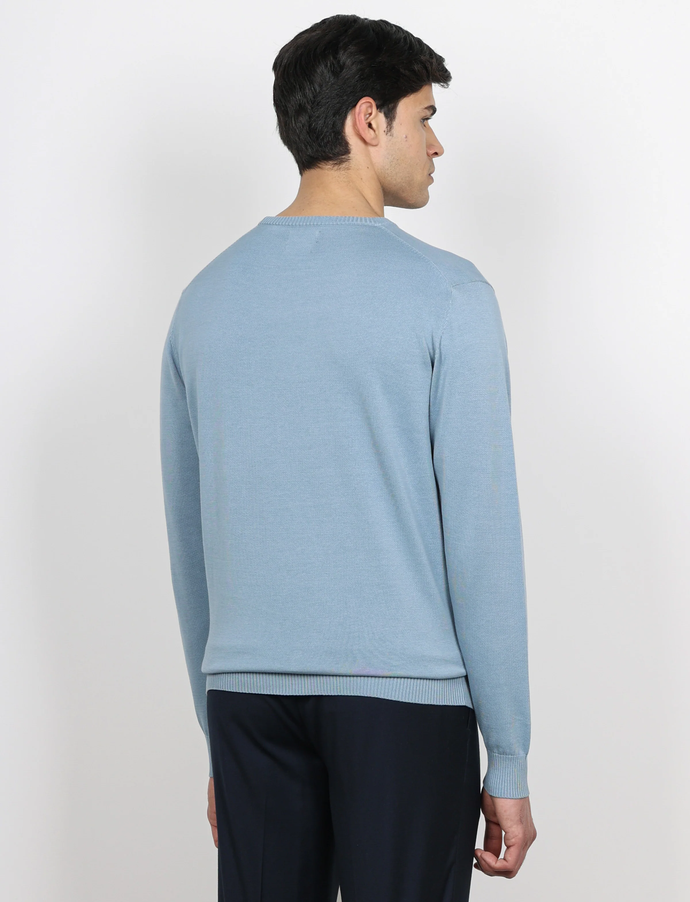 Maglia girocollo in cotone a maniche lunghe - Image 44