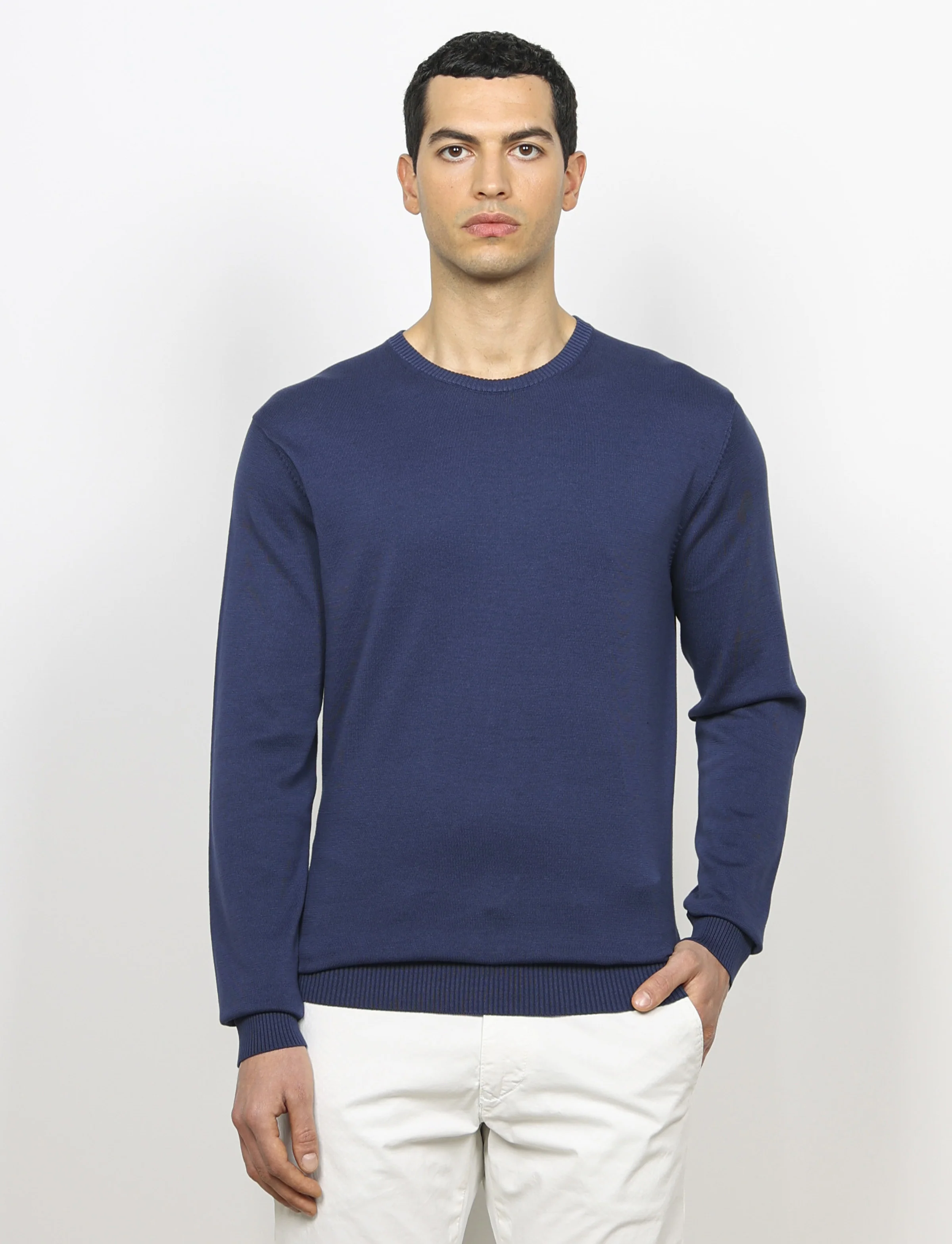 Maglia girocollo in cotone a maniche lunghe - Image 5