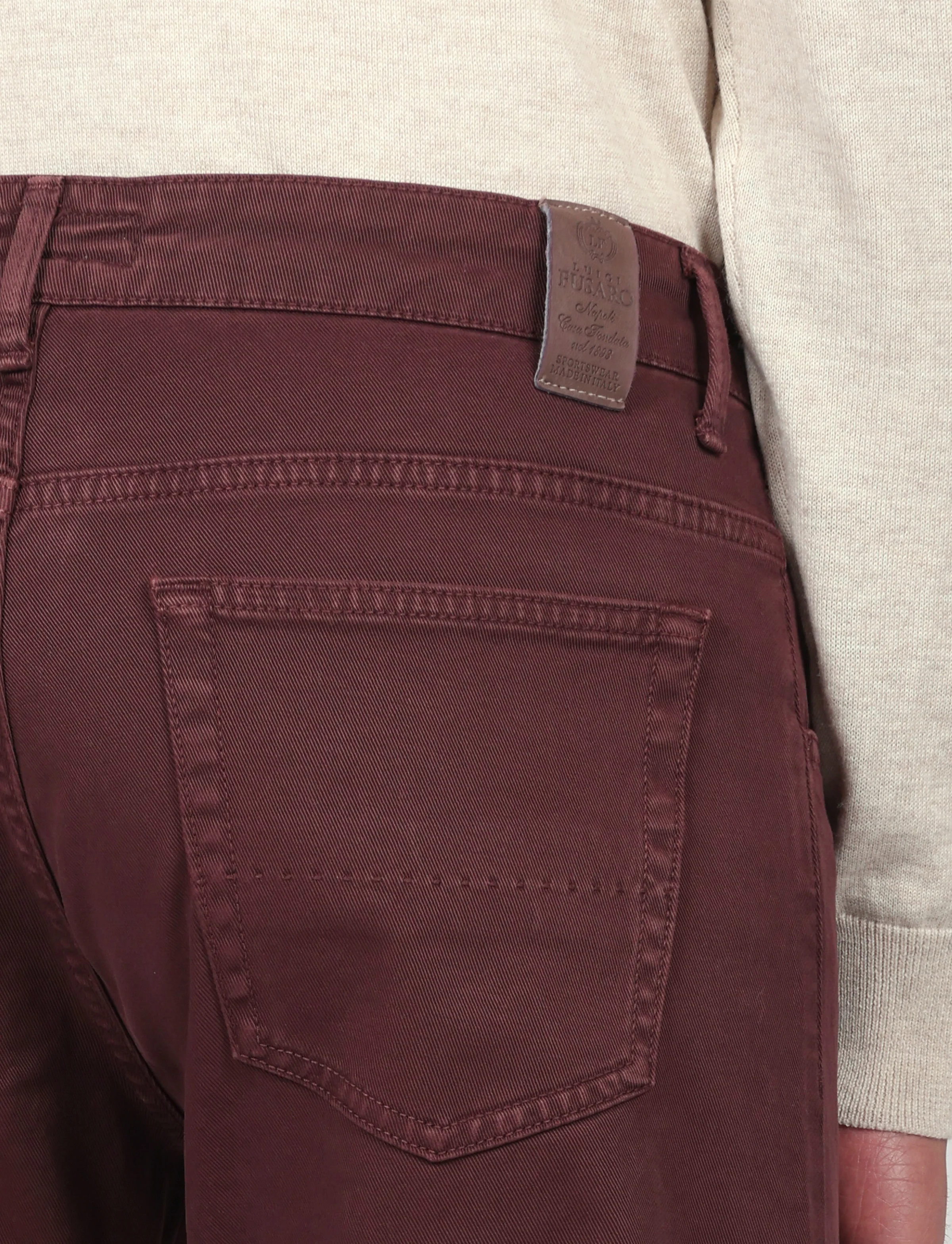 Pantaloni cinque tasche in twill - Image 5
