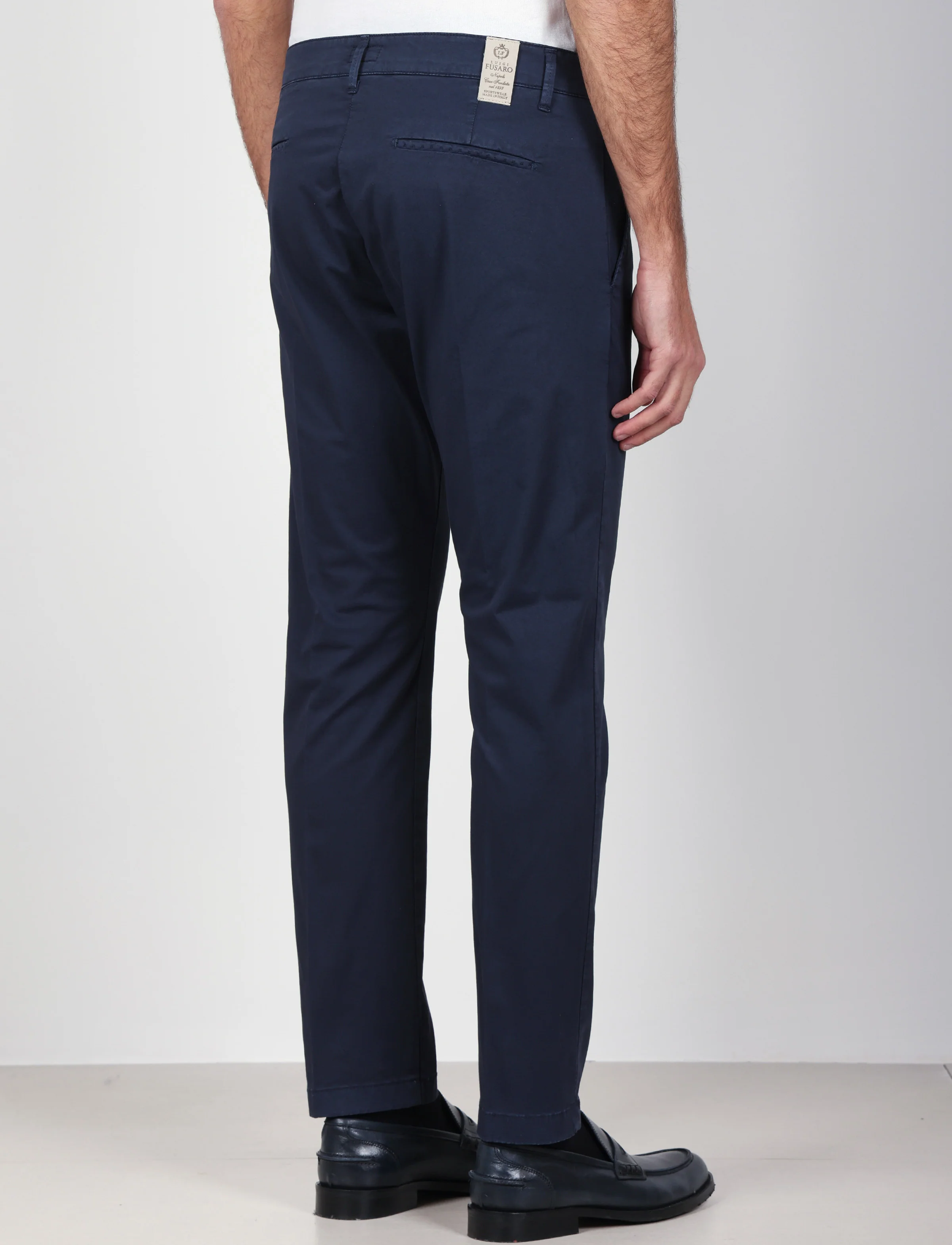 Pantaloni in gabardine di cotone stretch - Image 3