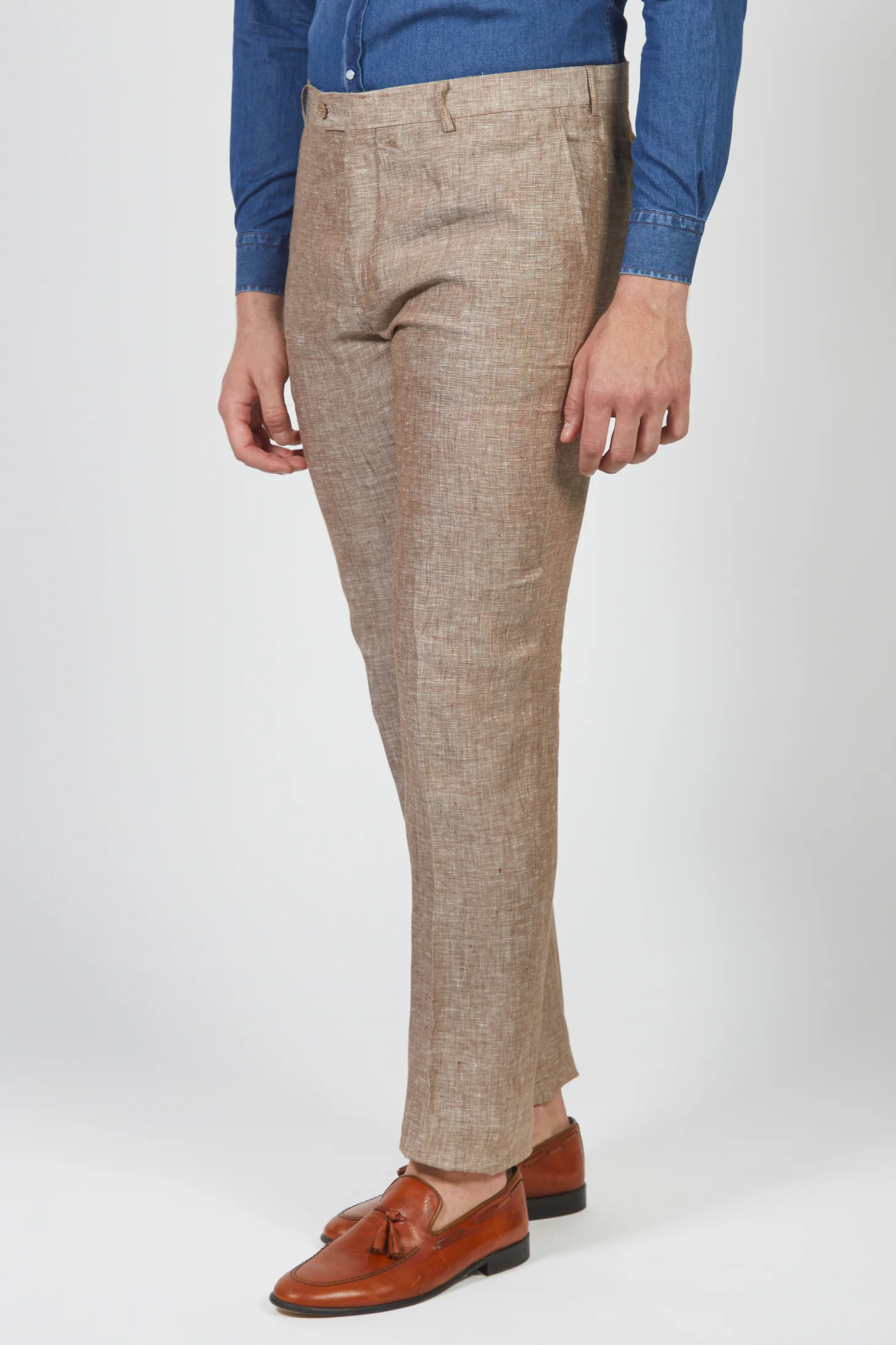 Pantalone in lino mélange - Image 9
