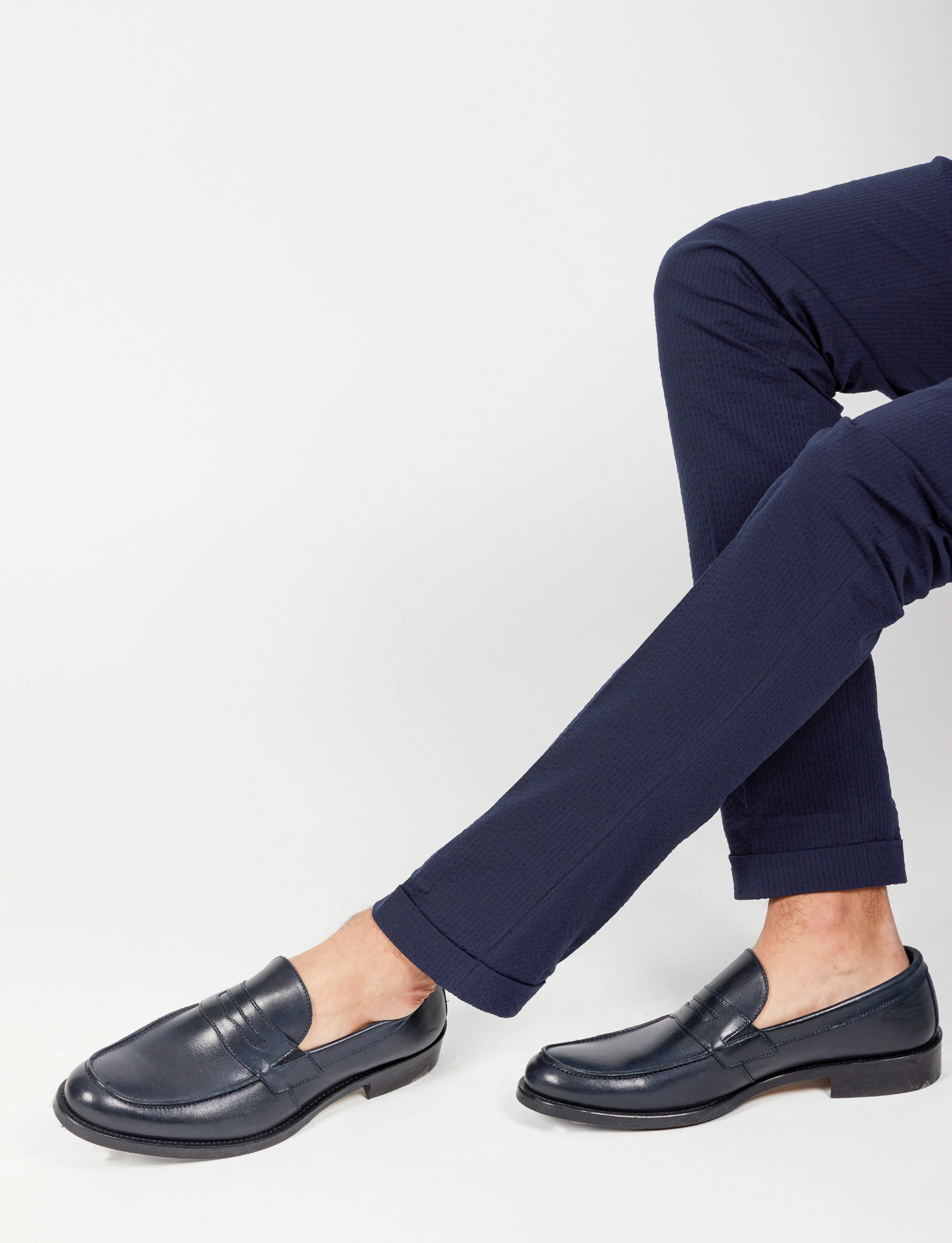 Pantalone in cotone goffrato con doppia pence - Image 16