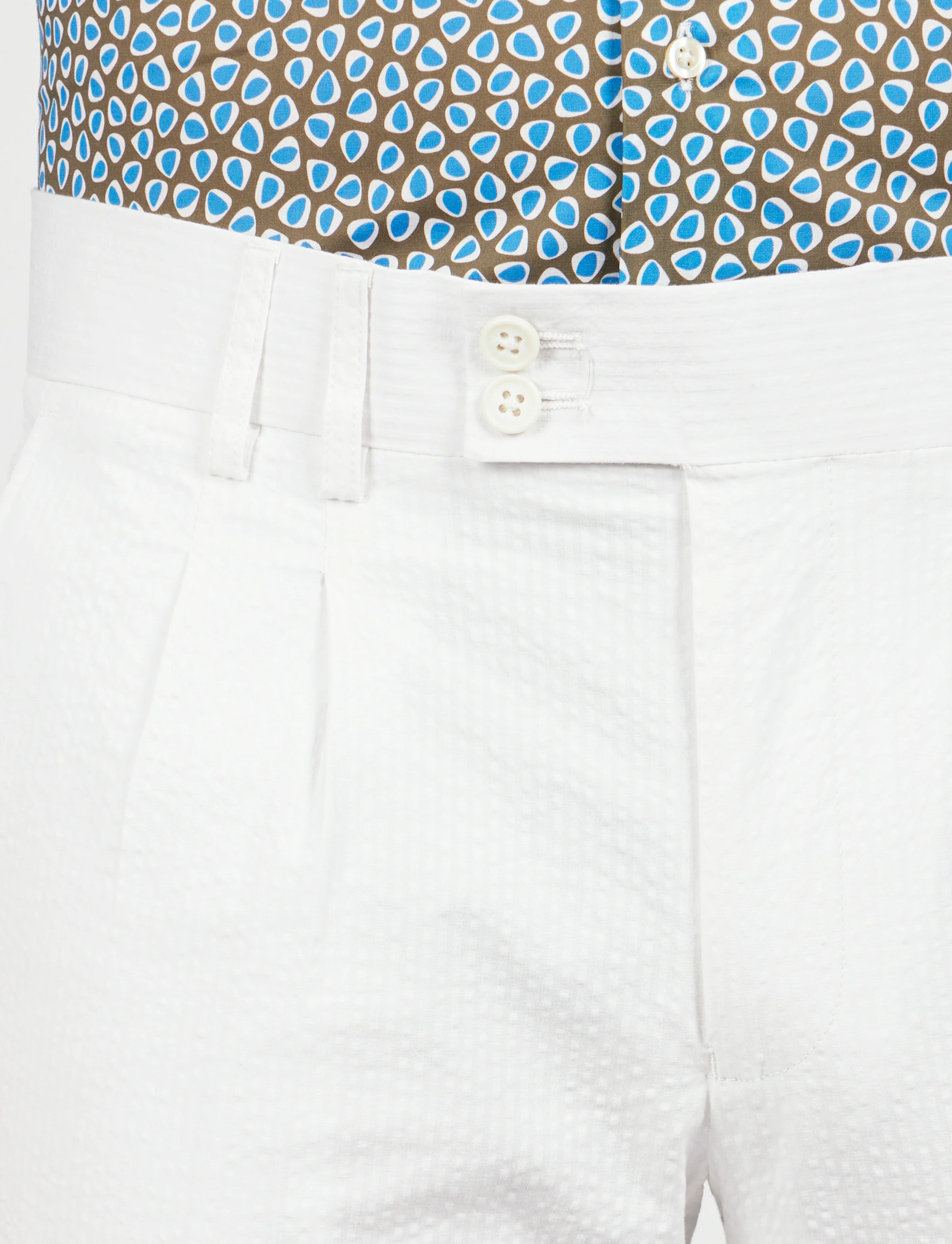 Pantalone in cotone goffrato con doppia pence - Image 20