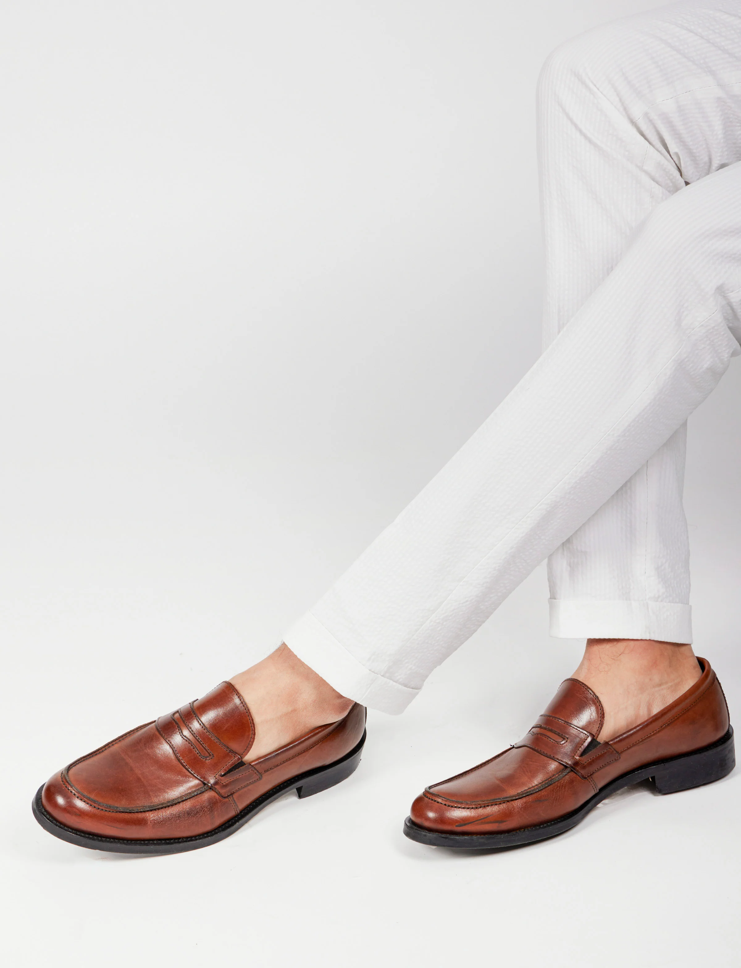 Pantalone in cotone goffrato con doppia pence - Image 22