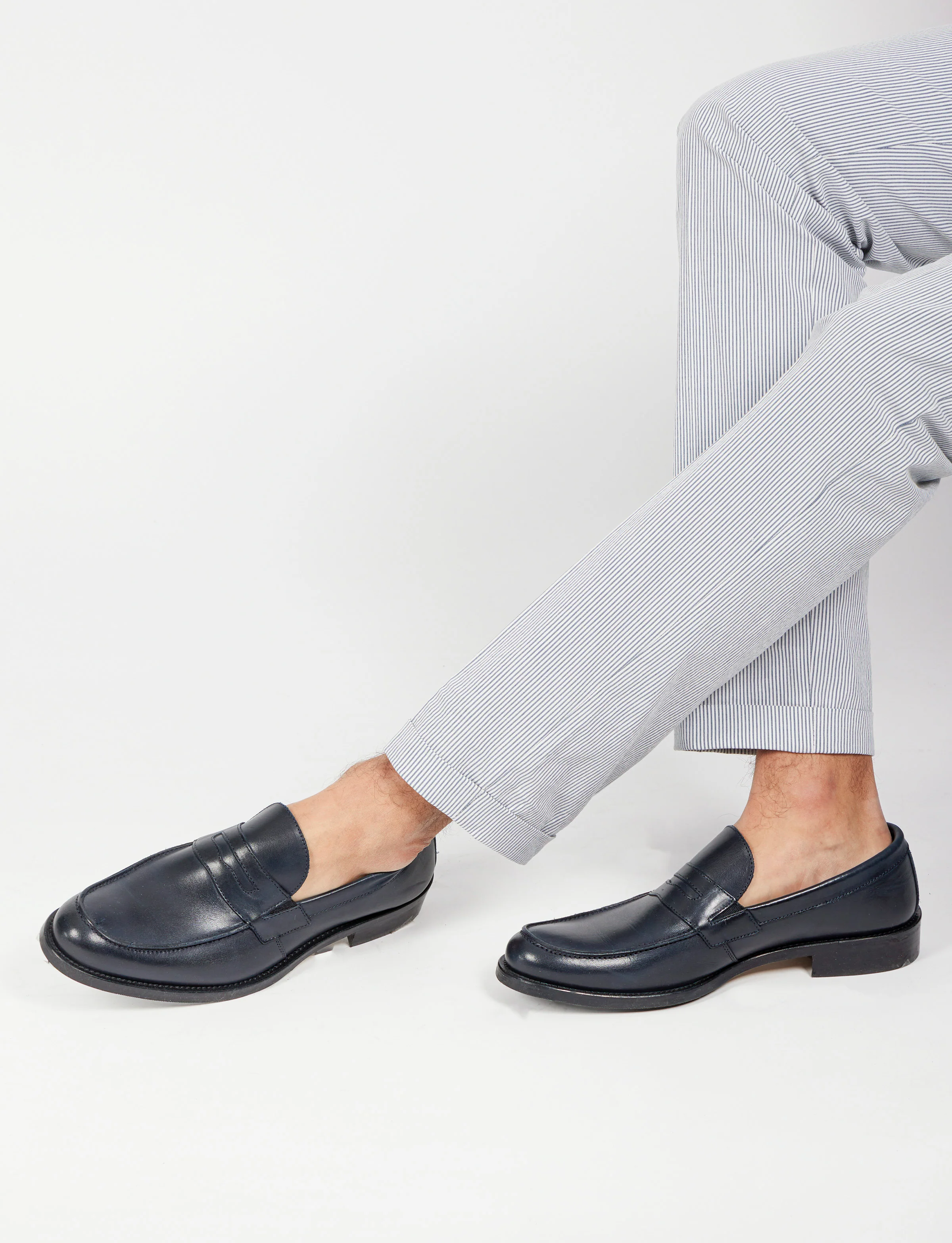 Pantaloni a righe in cotone goffrato - Image 11