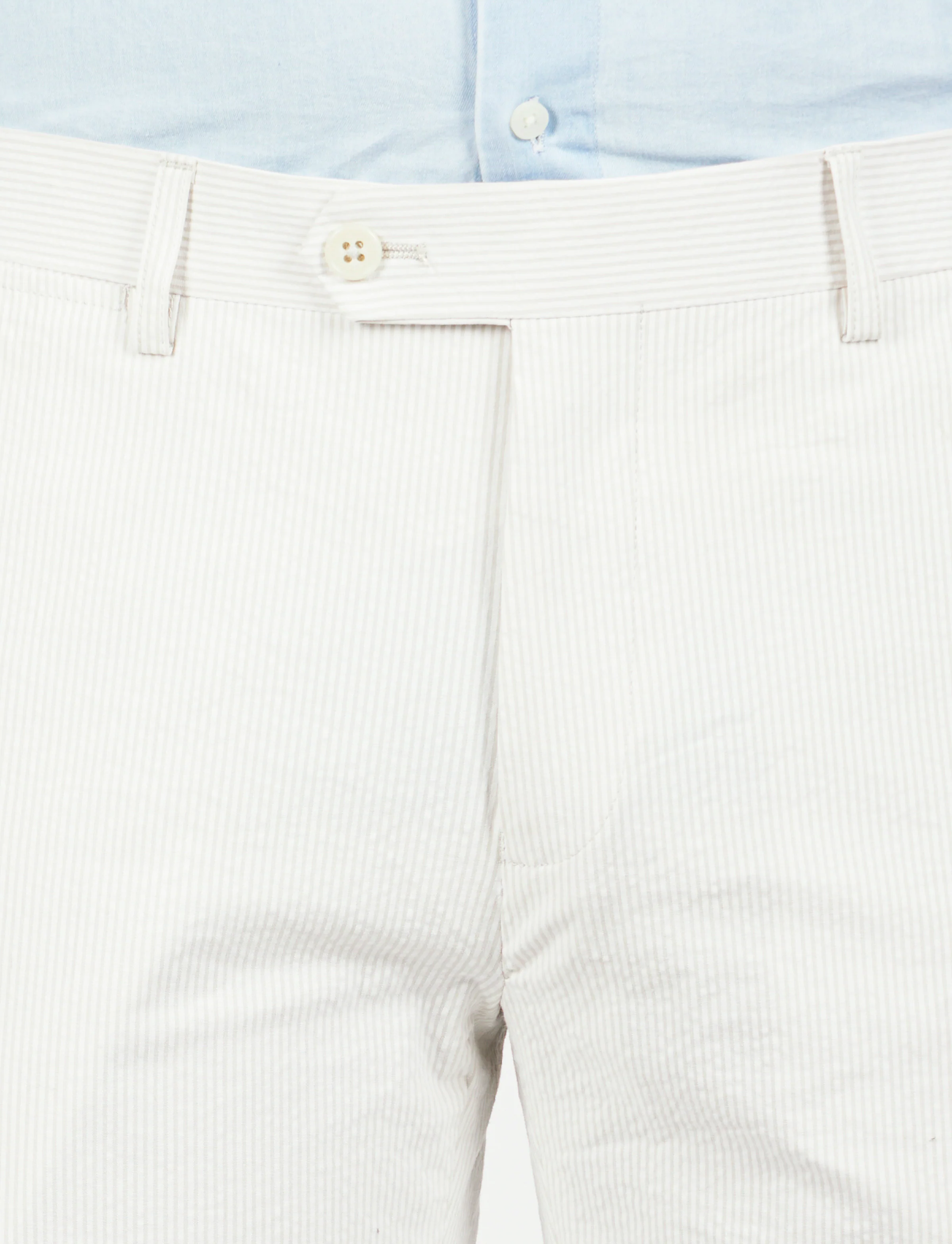 Pantaloni a righe in cotone goffrato - Image 3