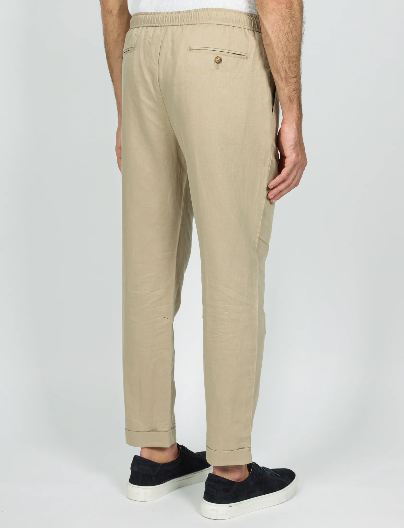 Pantalaccio in lino e cotone con cintura - Image 10