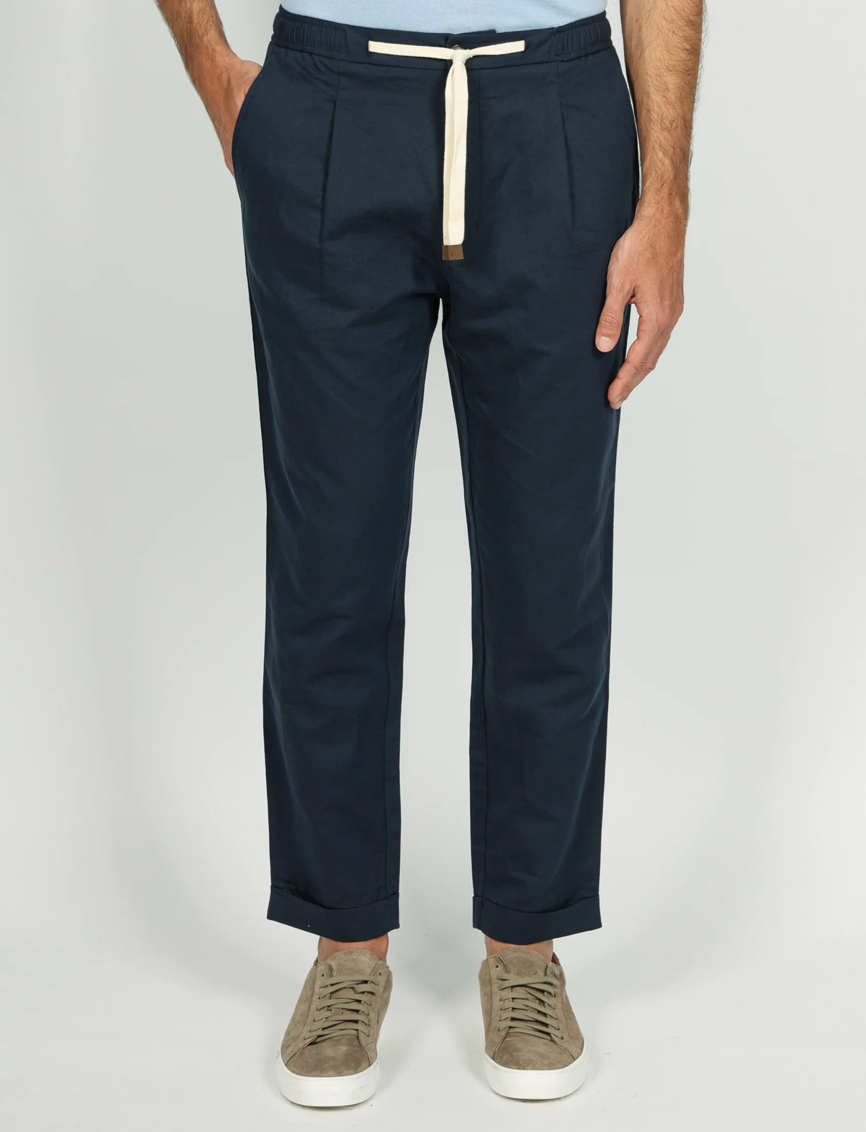Pantalaccio in lino e cotone con cintura - Image 11