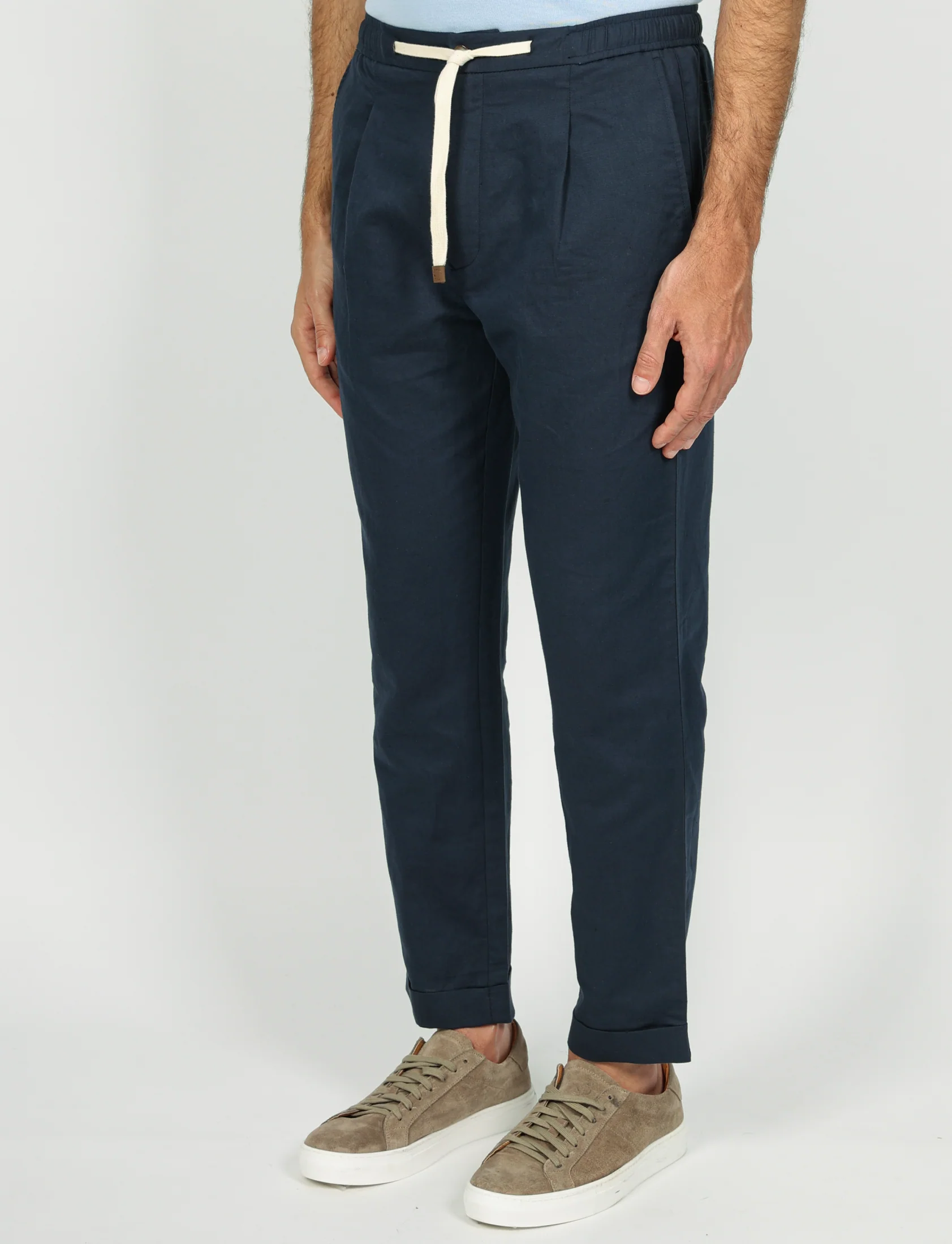 Pantalaccio in lino e cotone con cintura - Image 12