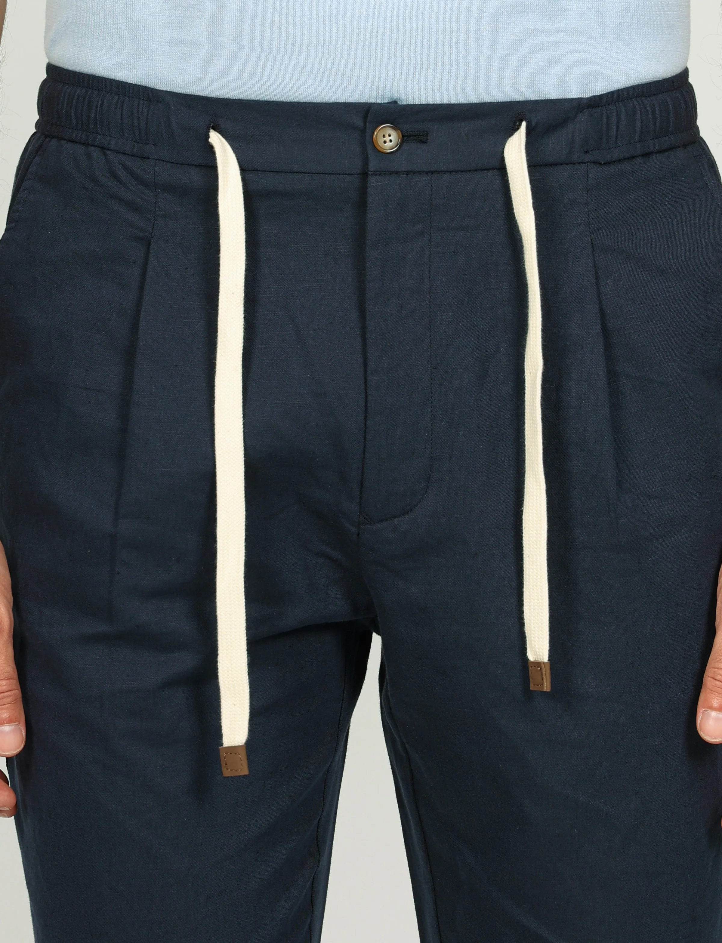 Pantalaccio in lino e cotone con cintura - Image 13