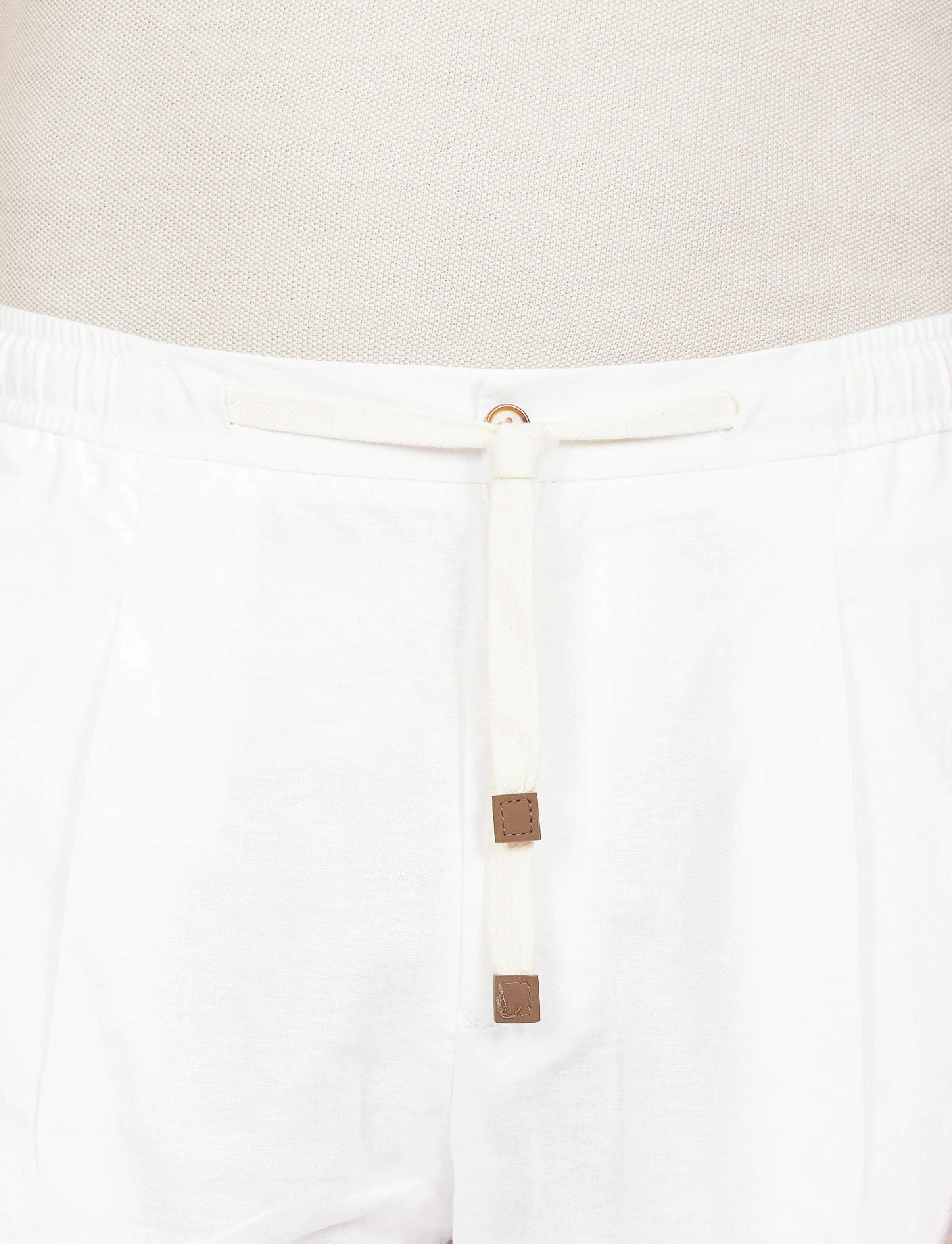 Pantalaccio in lino e cotone con cintura - Image 3