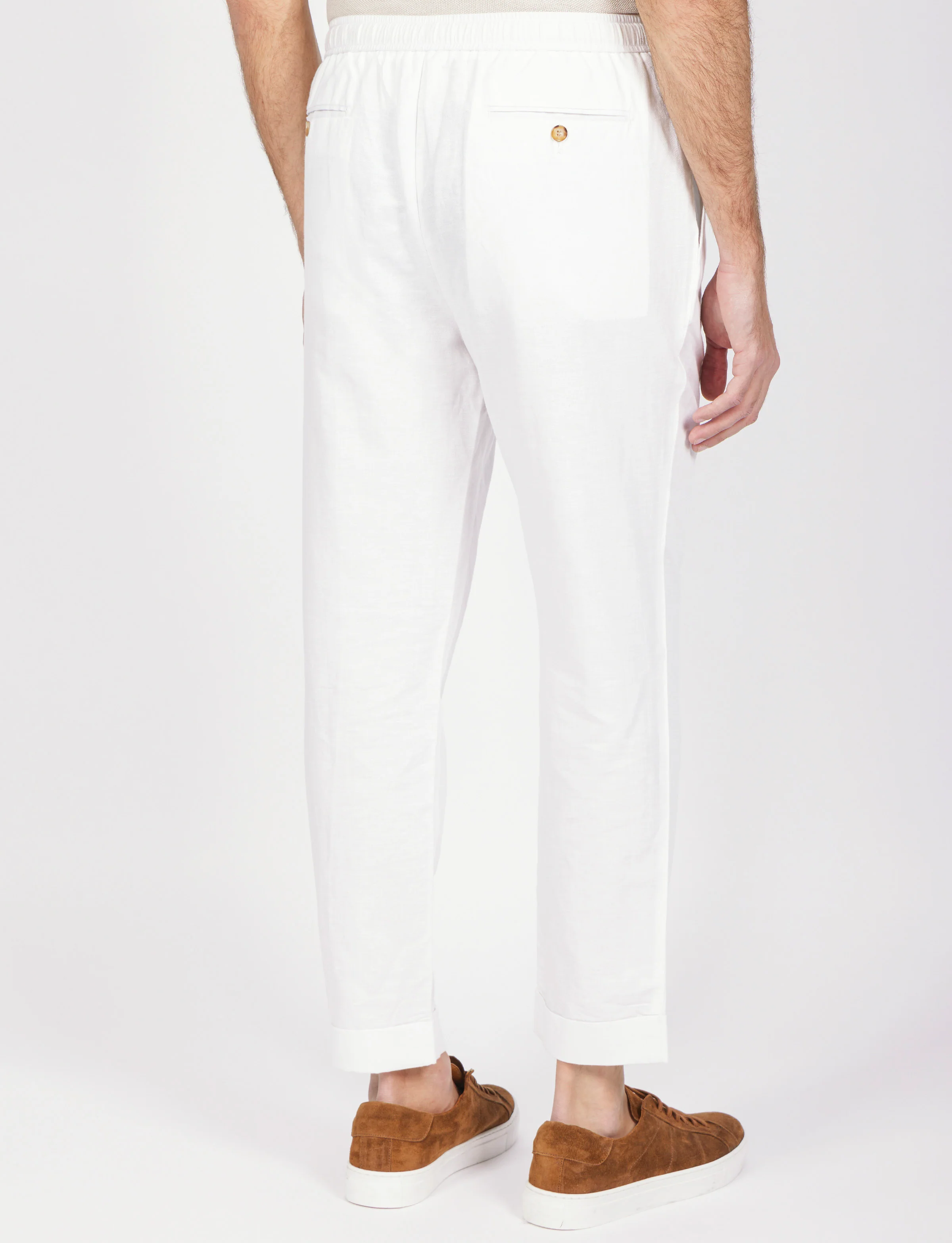 Pantalaccio in lino e cotone con cintura - Image 5