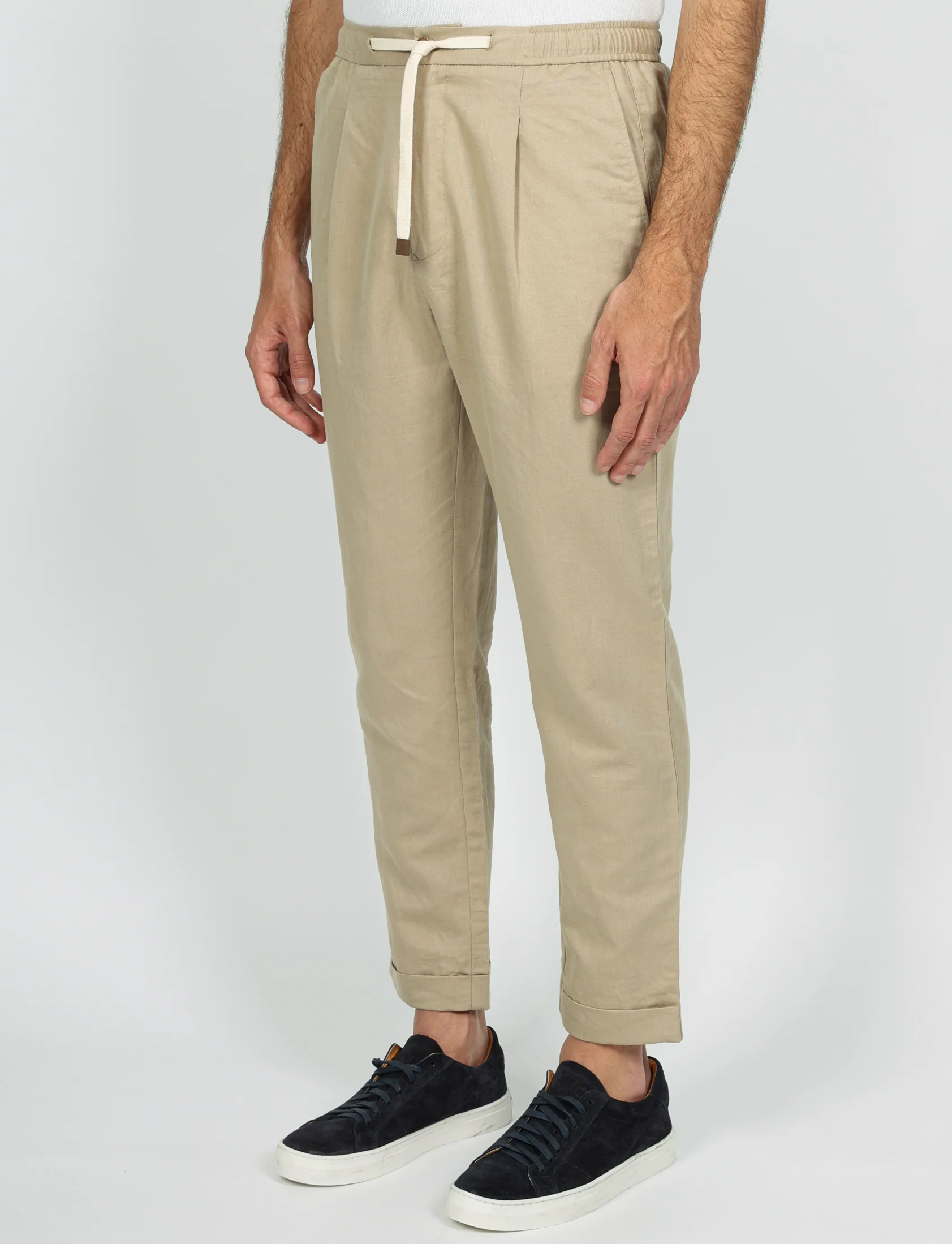 Pantalaccio in lino e cotone con cintura - Image 7