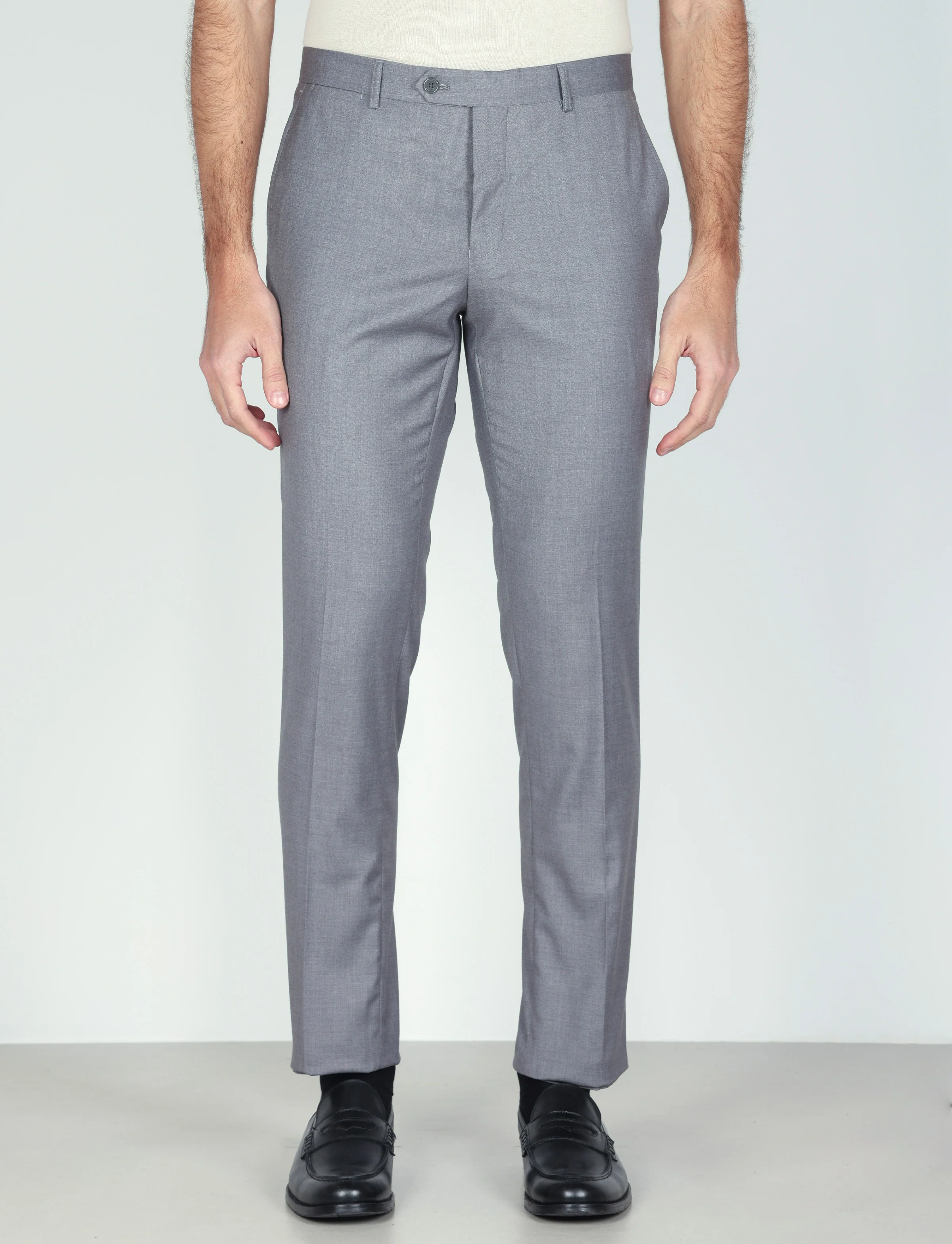 Pantaloni classici tinta unita