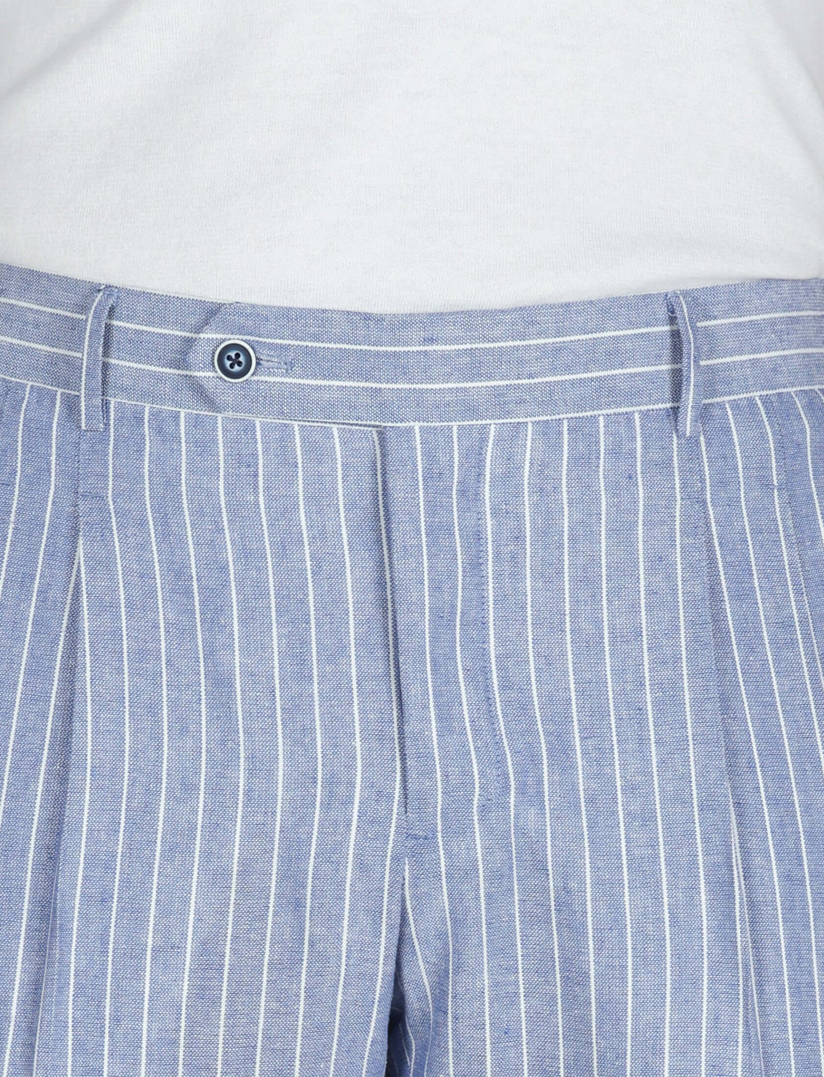 Pantaloni in lino a righe - Image 3