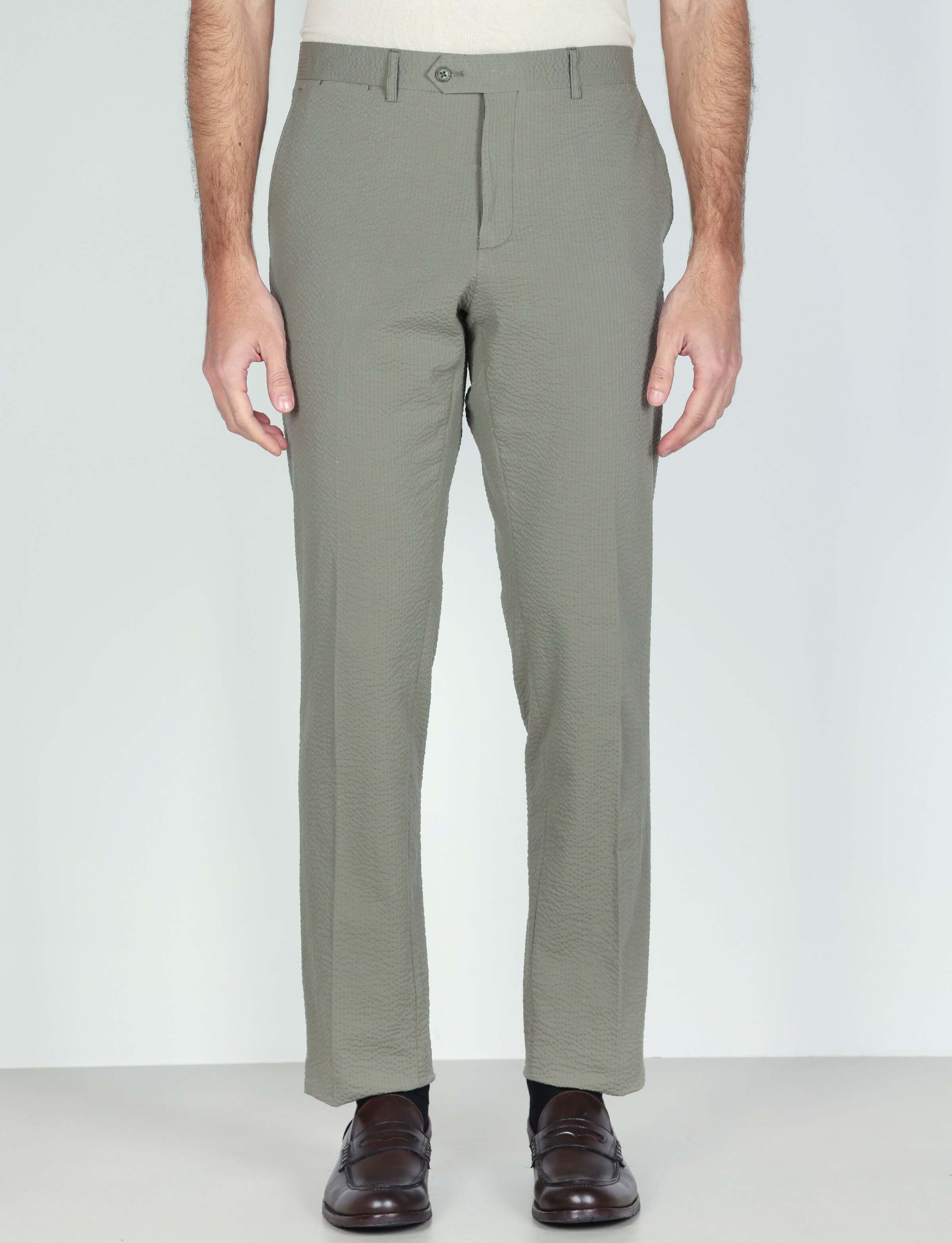 Pantaloni in cotone goffrato tinta unita - Image 16