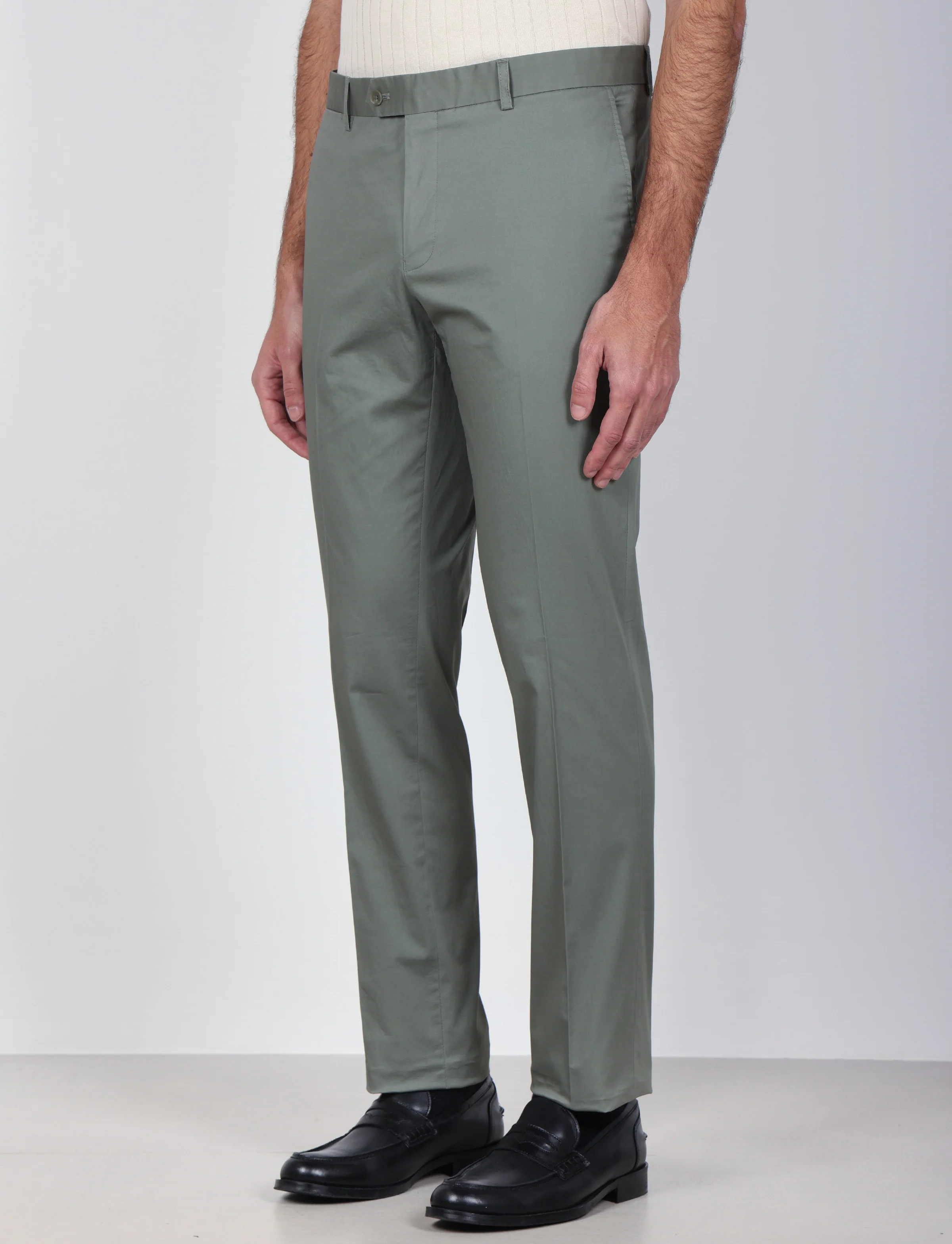 Pantaloni tinta unita in cotone stretch - Image 2